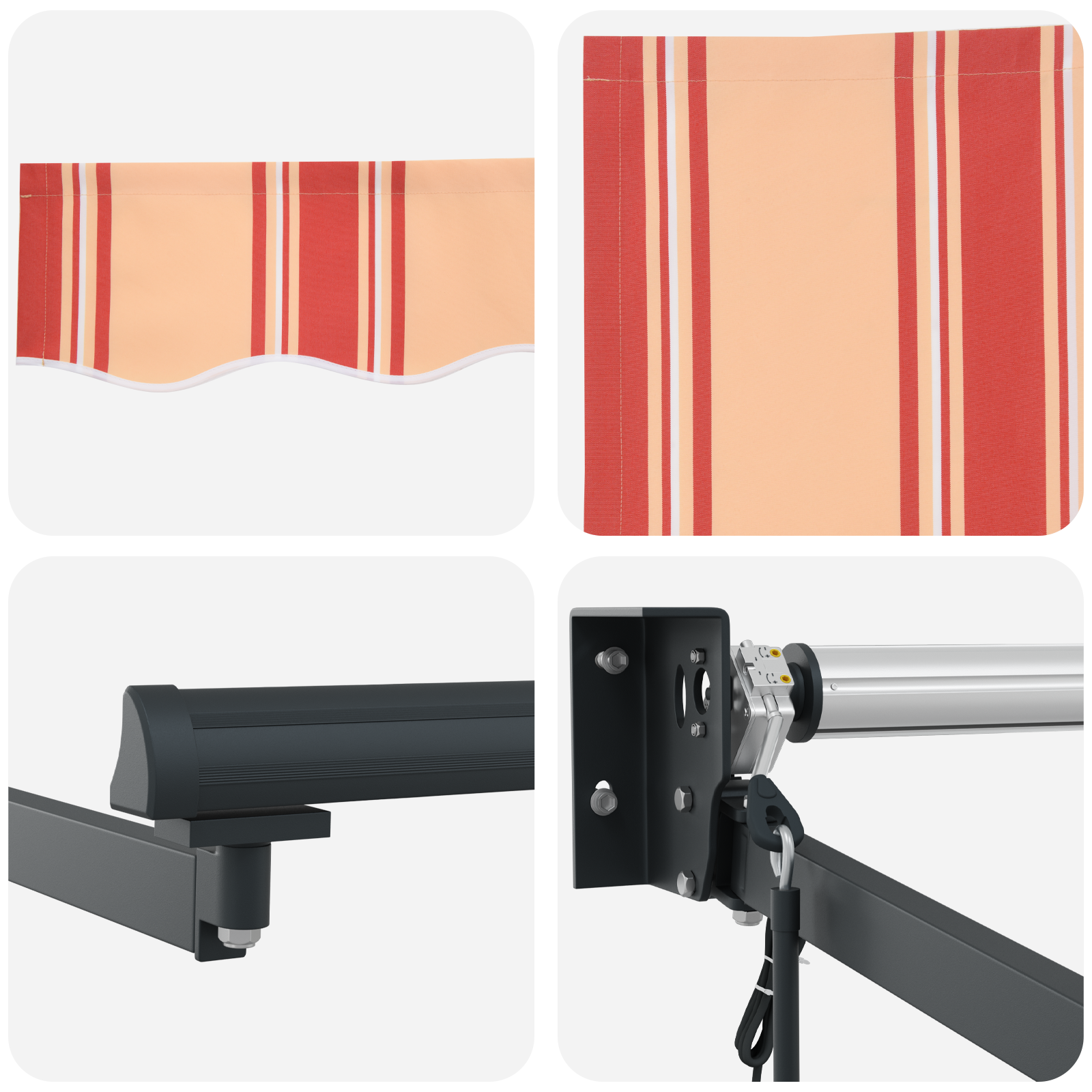 automatinė įtraukiama markizė geltona ir oranžinė 400x300 cm - Image 8