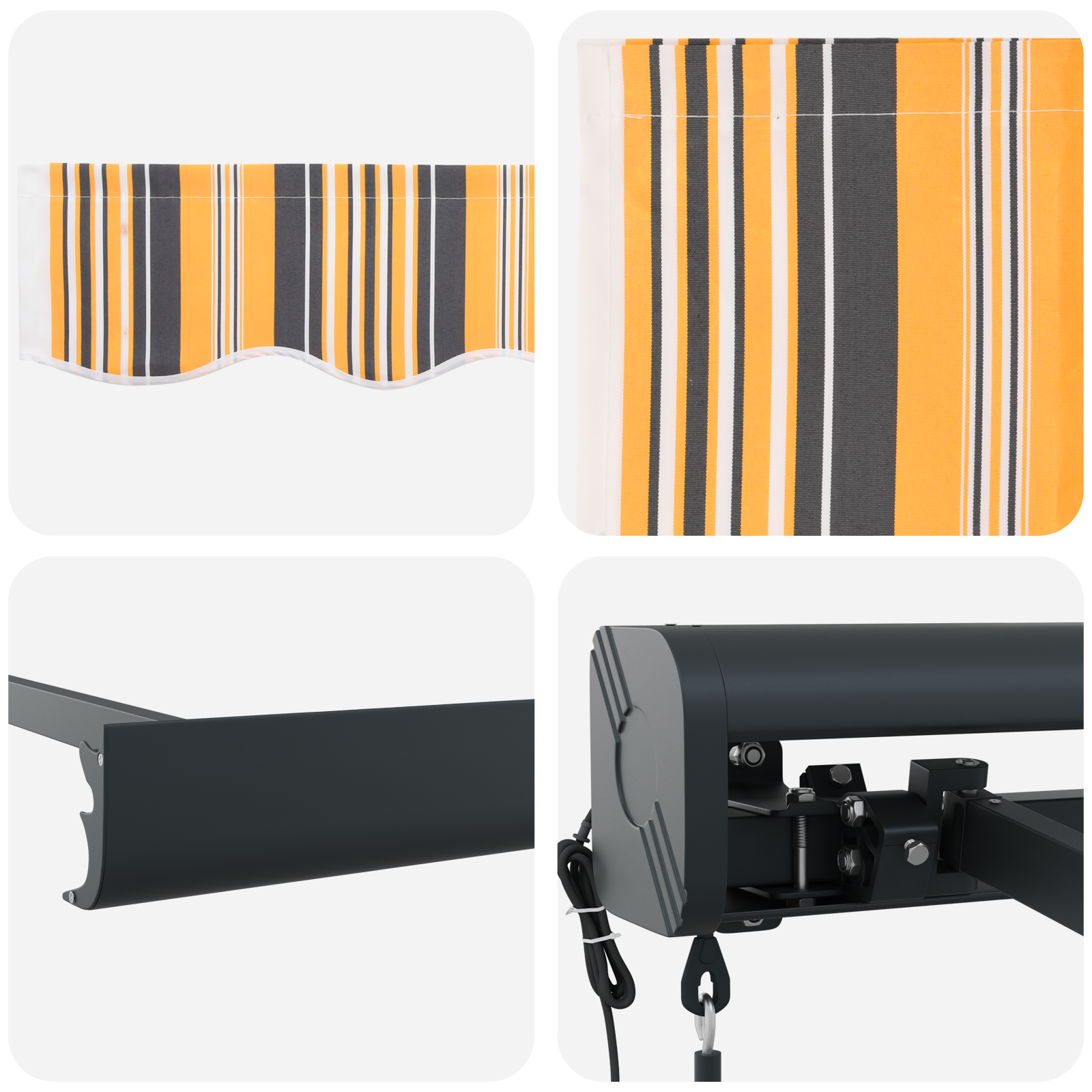Automatic Retractable Awning Multicolour Stripe 400x300 cm - Image 8