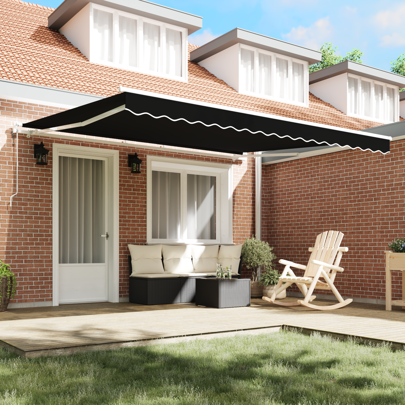 Automatic Retractable Awning Black 400x300 cm - Image 3