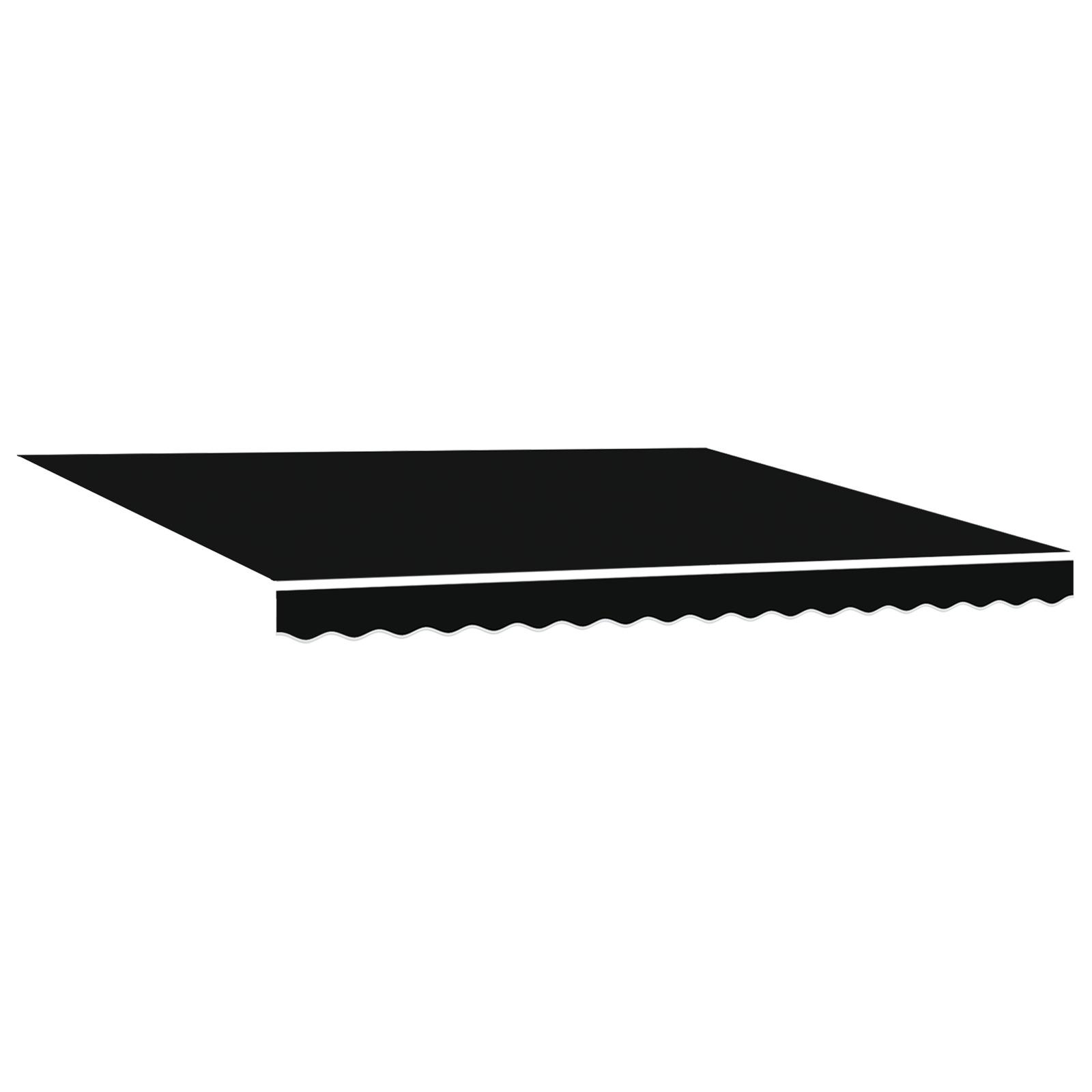 Manual Retractable Awning with LED Black 400x300 cm - Image 2