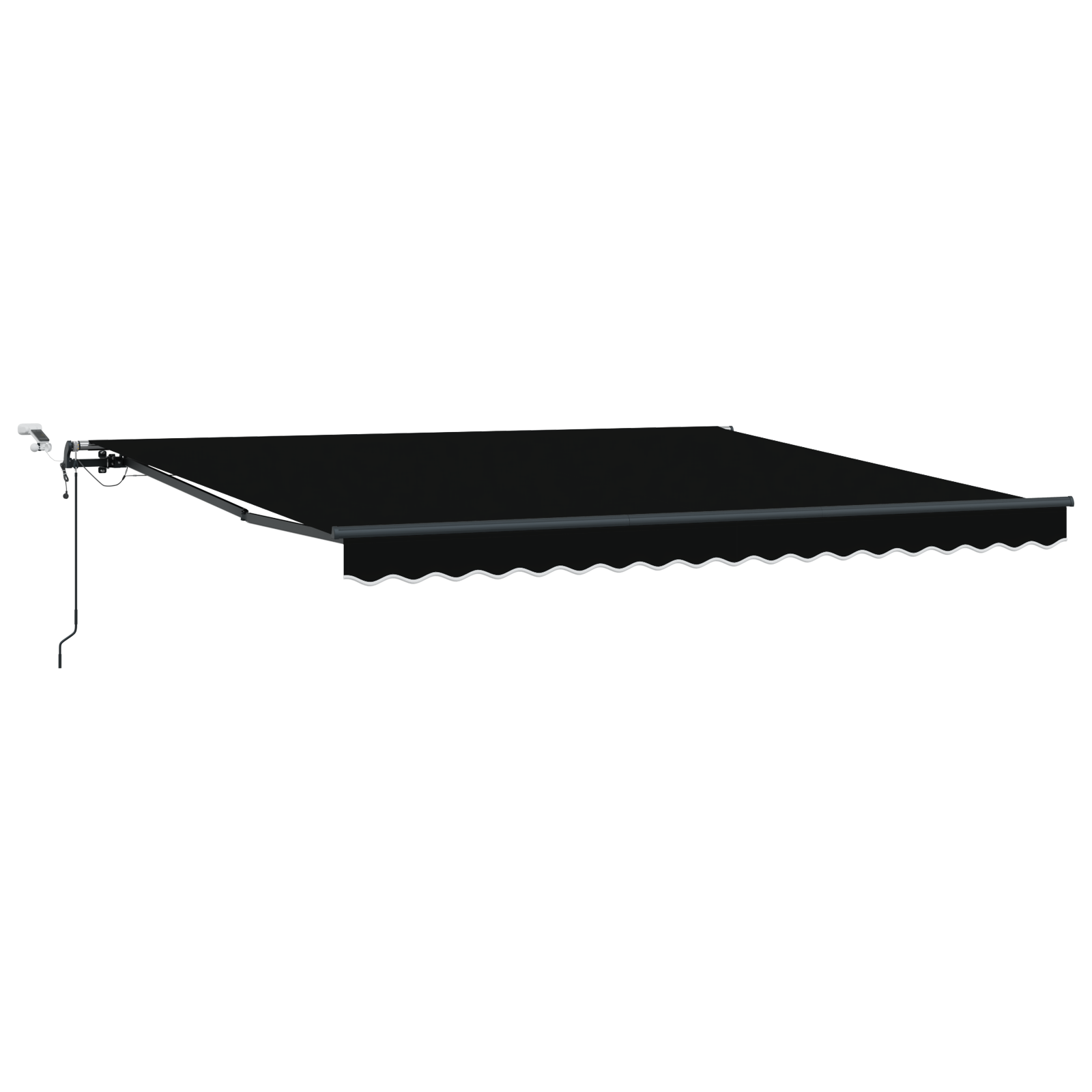 Automatic Retractable Awning with LED Black 400x300 cm - Image 2