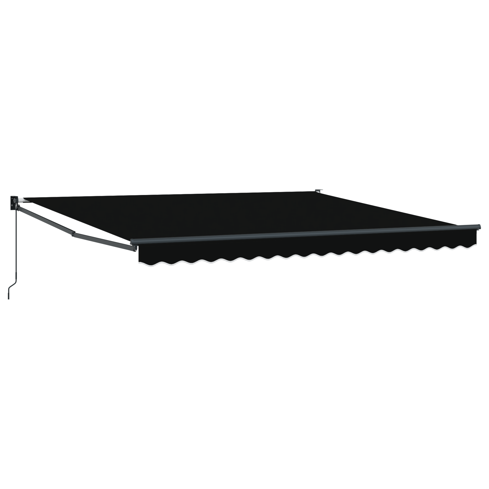 Manual Retractable Awning Black 400x300 cm - Image 2