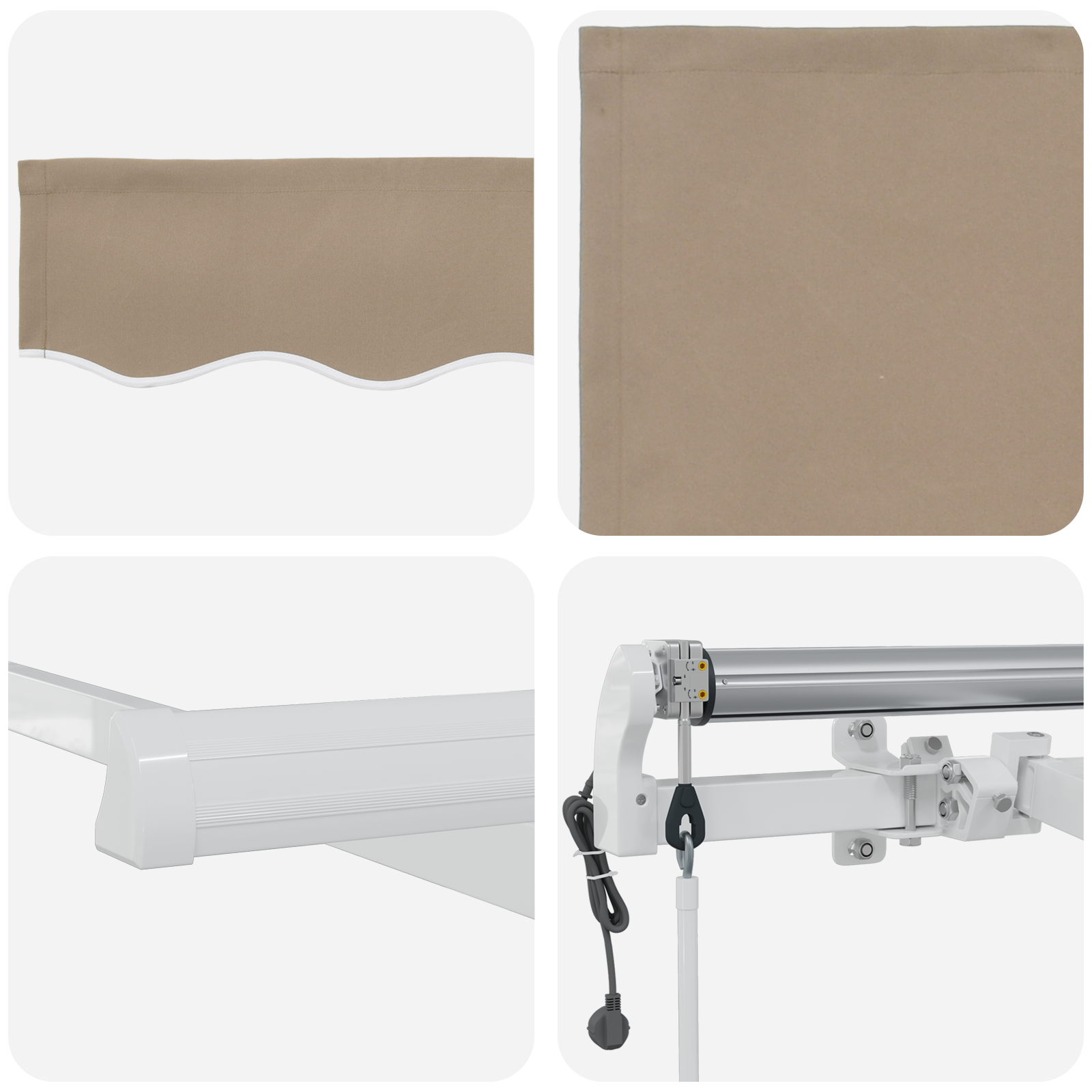 Automatic Retractable Awning Beige 400x300 cm - Image 8