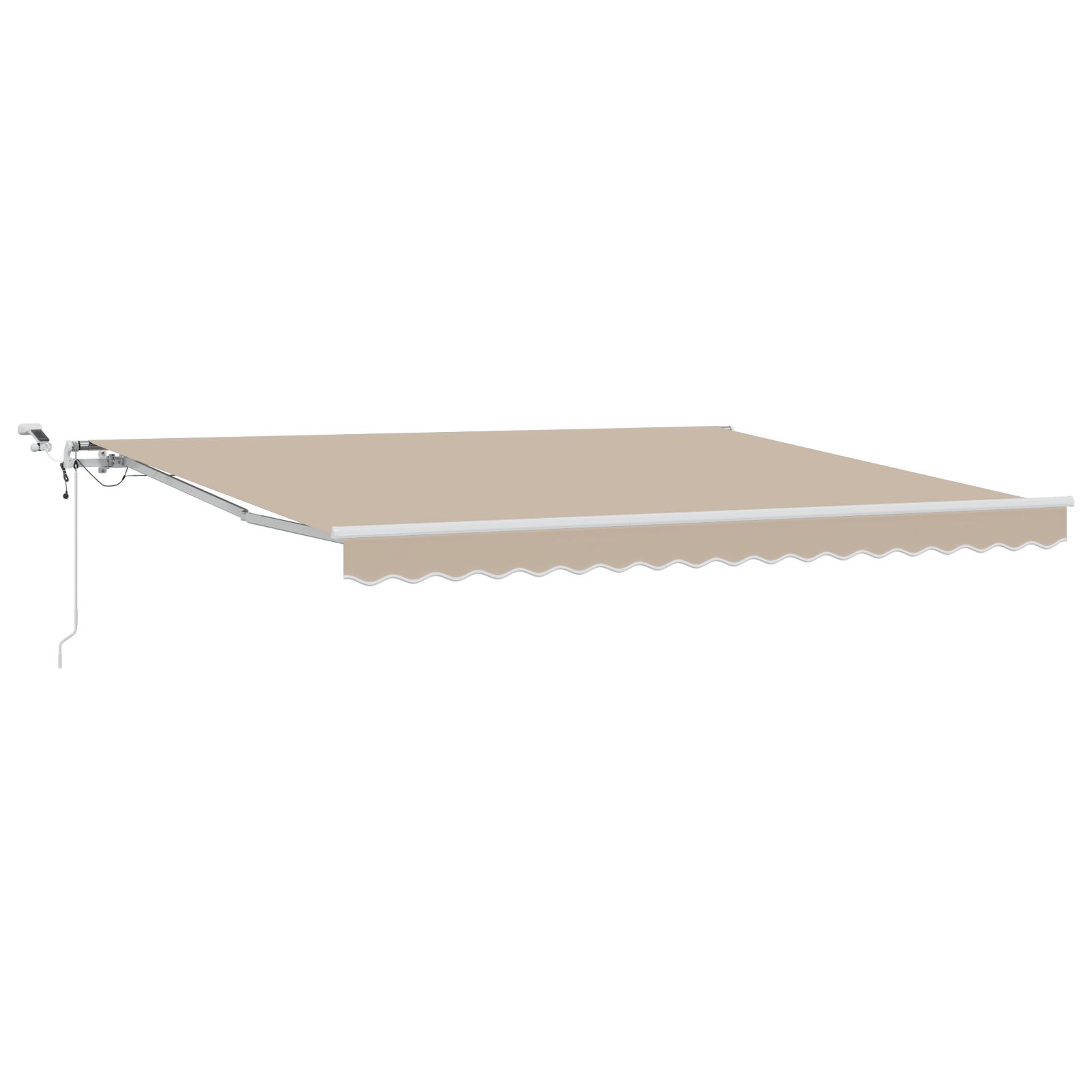 Automatic Retractable Awning with LED Beige 400x300 cm - Image 2