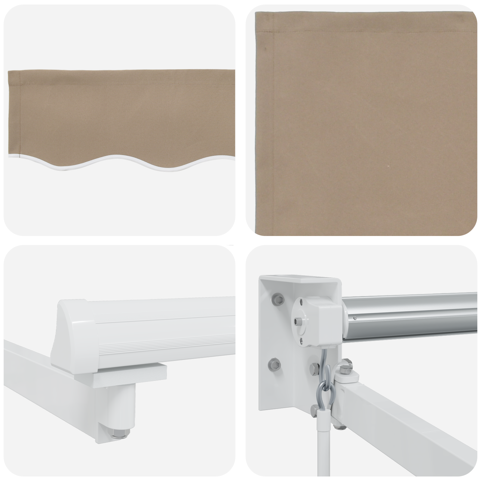Manual Retractable Awning Beige 400x300 cm - Image 8