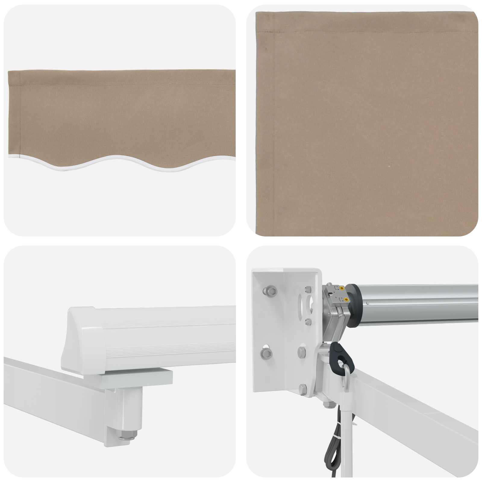 Automatic Retractable Awning Beige 400x300 cm - Image 8