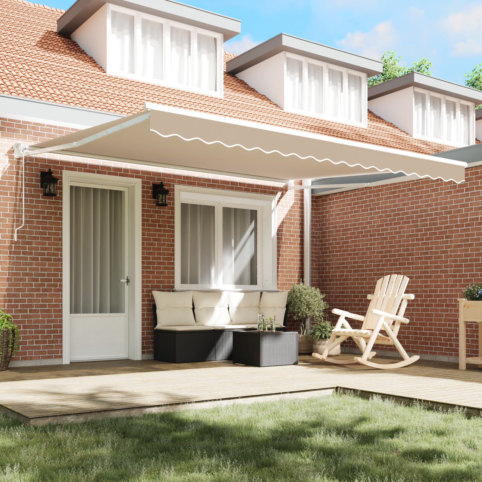 Automatic Retractable Awning Beige 400x300 cm - Image 3