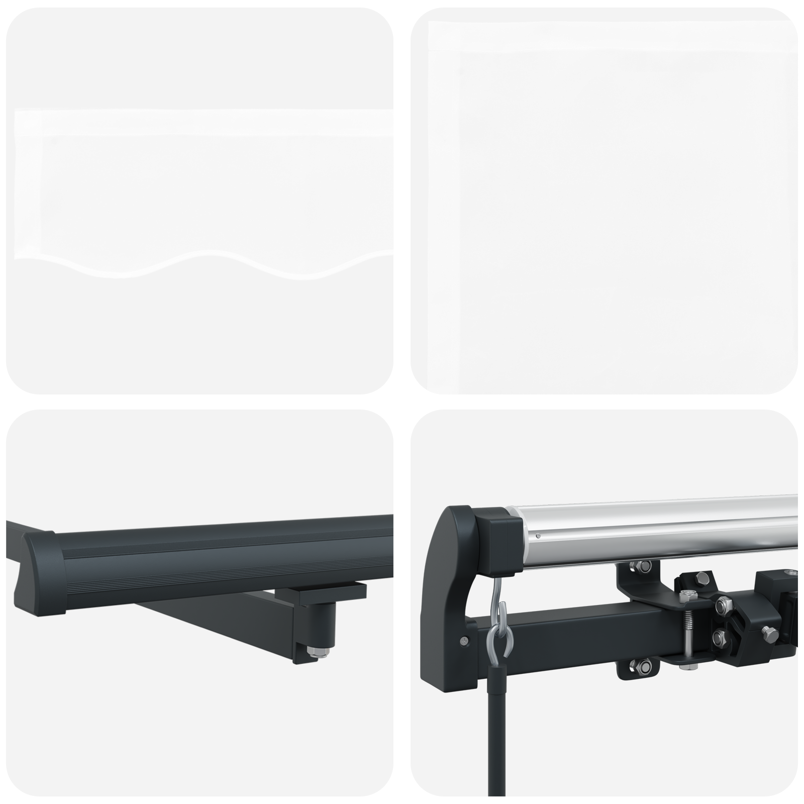 Manual Retractable Awning White 400x300 cm - Image 8