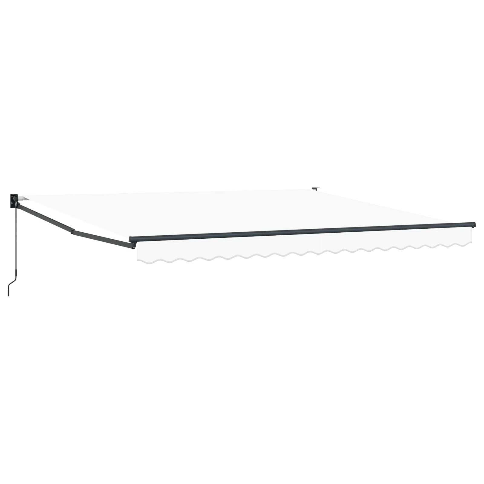 Manual Retractable Awning White 400x300 cm - Image 2