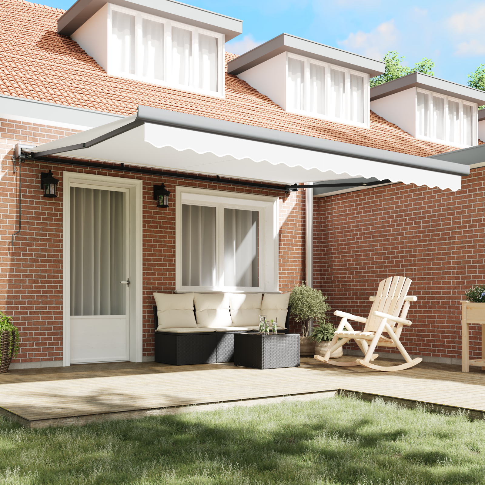 Automatic Retractable Awning White 400x300 cm - Image 3