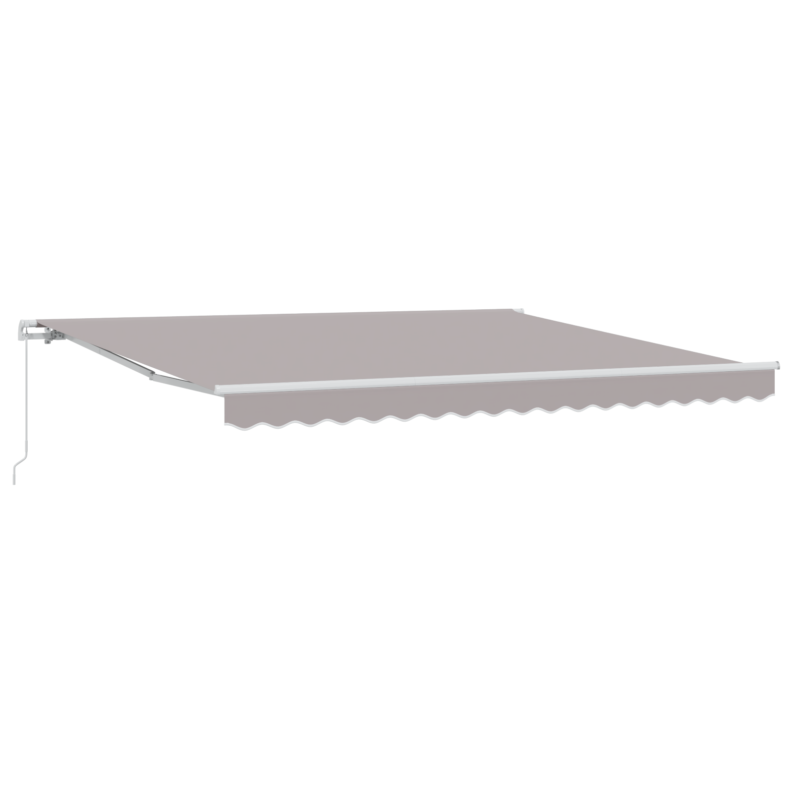 Manual Retractable Awning Light Grey 400x300 cm - Image 2