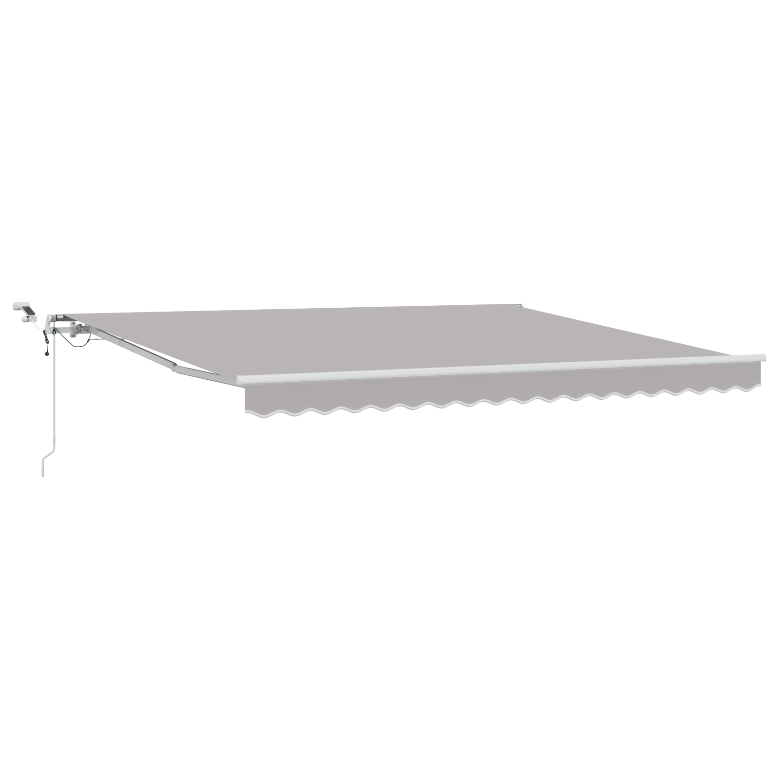 Automatic Retractable Awning with LED Light Grey 400x300 cm - Image 2