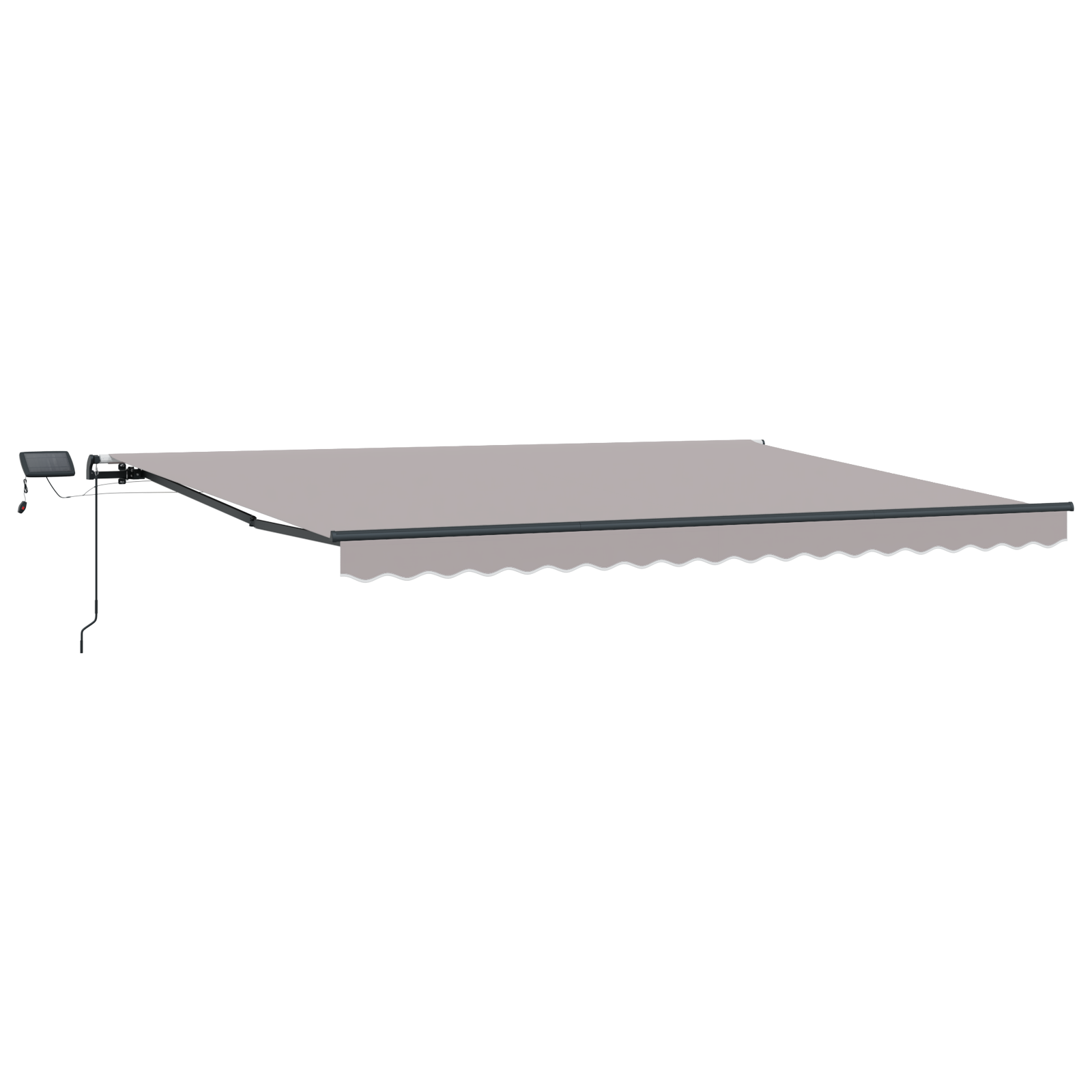 Manual Retractable Awning with LED Light Grey 400x300 cm - Image 4