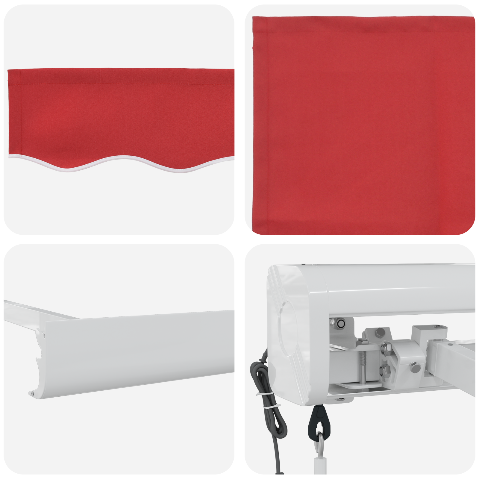 Automatic Retractable Awning Red 400x300 cm - Image 8
