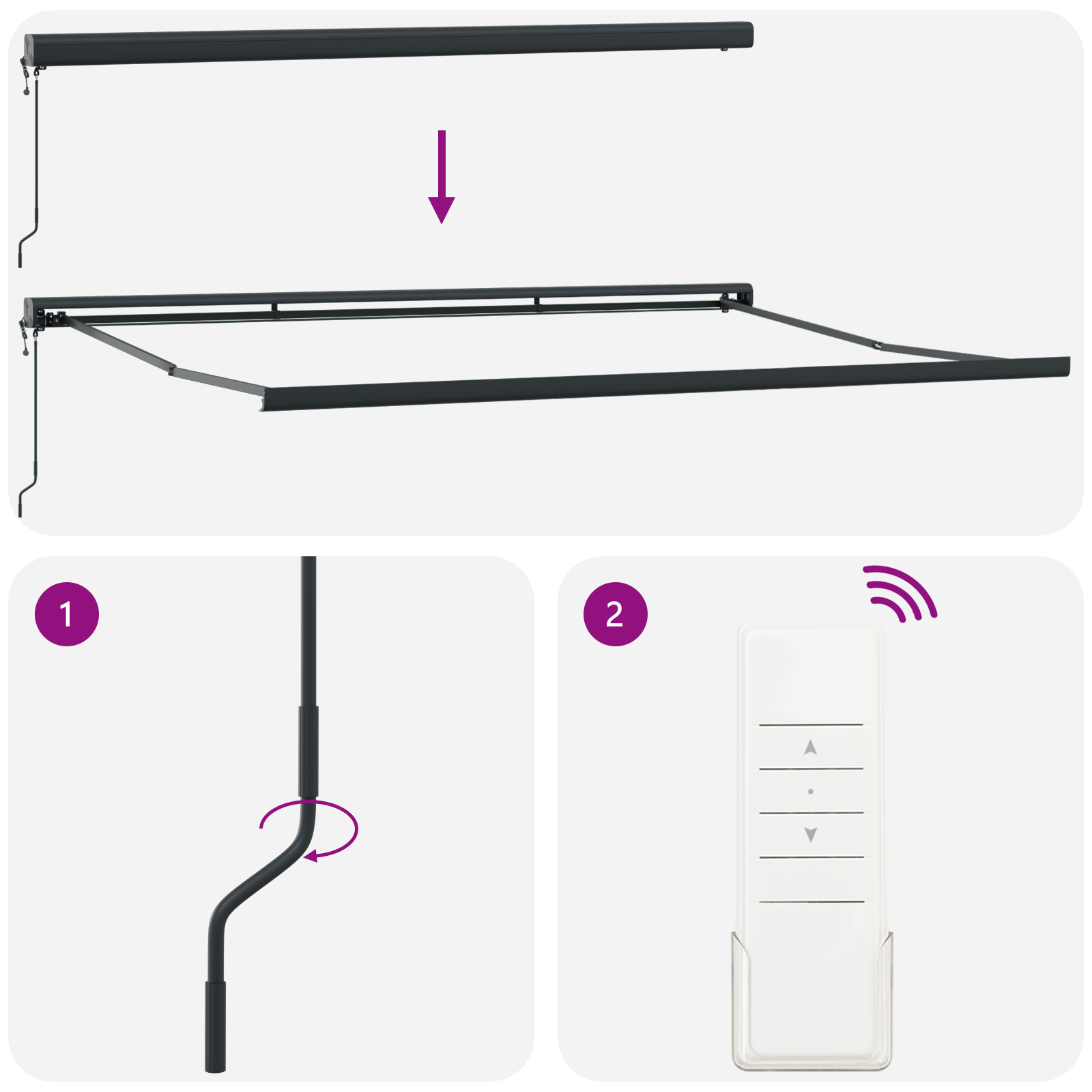 Automatic Retractable Awning Red 400x300 cm - Image 9