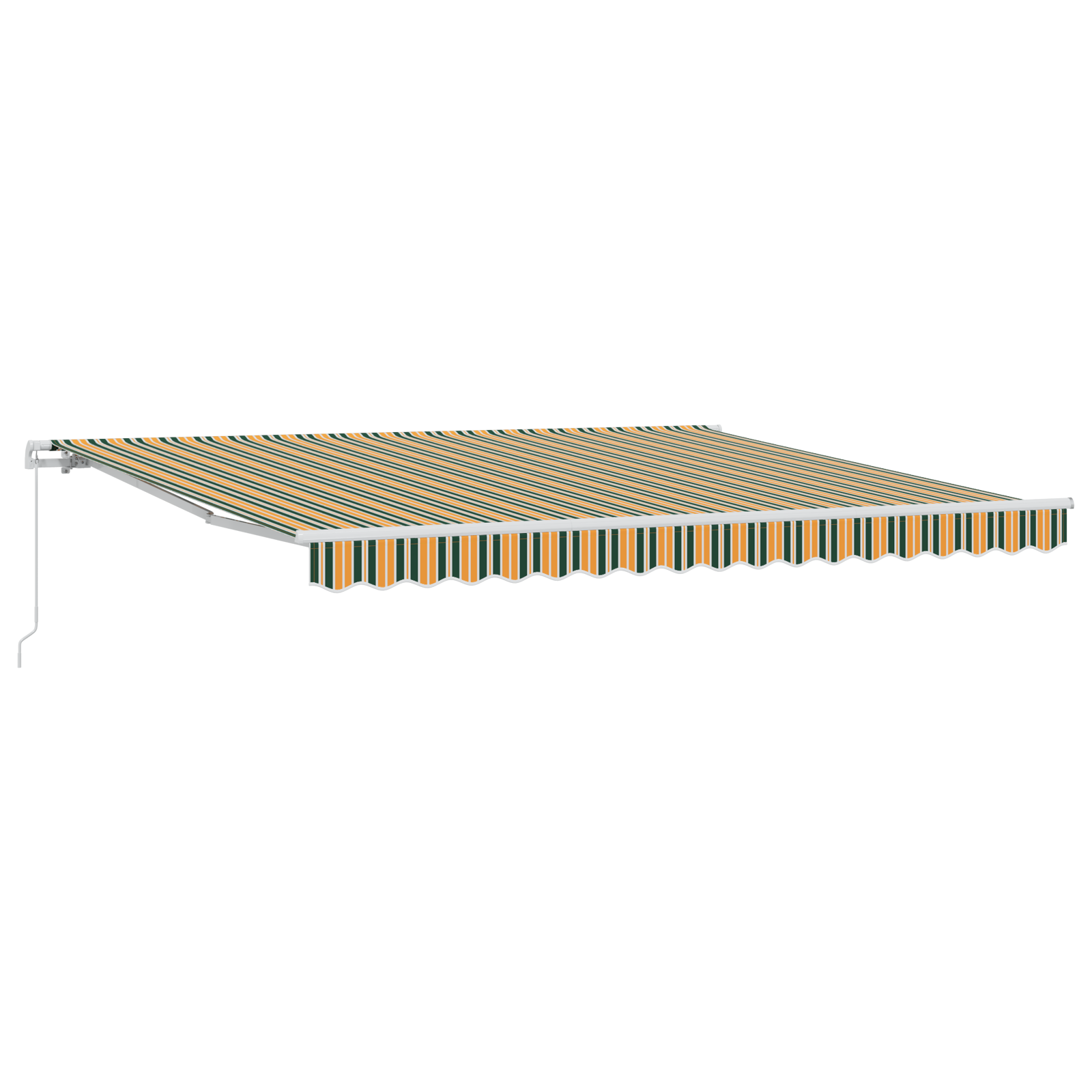 Manual Retractable Awning Green and Yellow 400x300 cm - Image 2