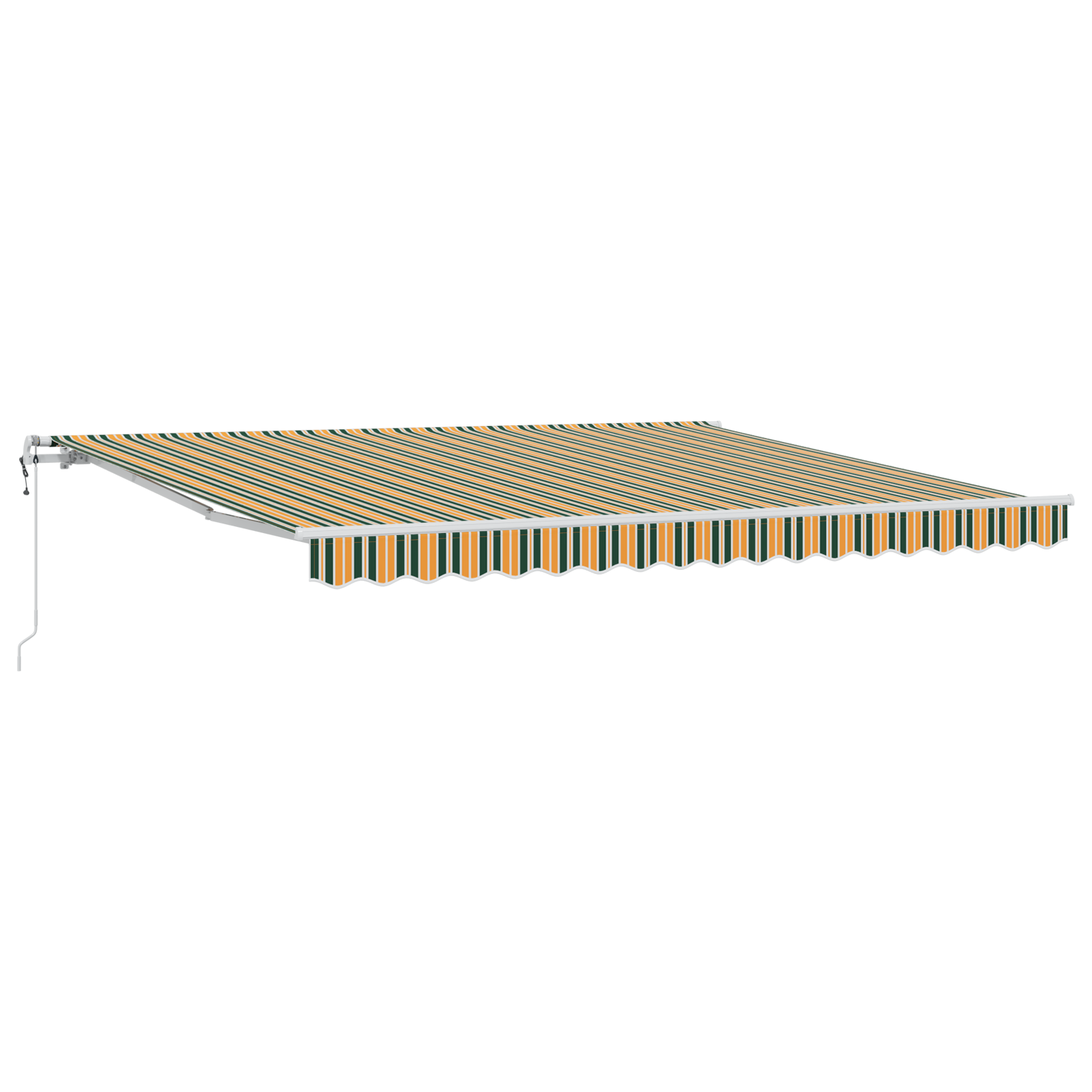 Automatic Retractable Awning Green and Yellow 400x300 cm - Image 2
