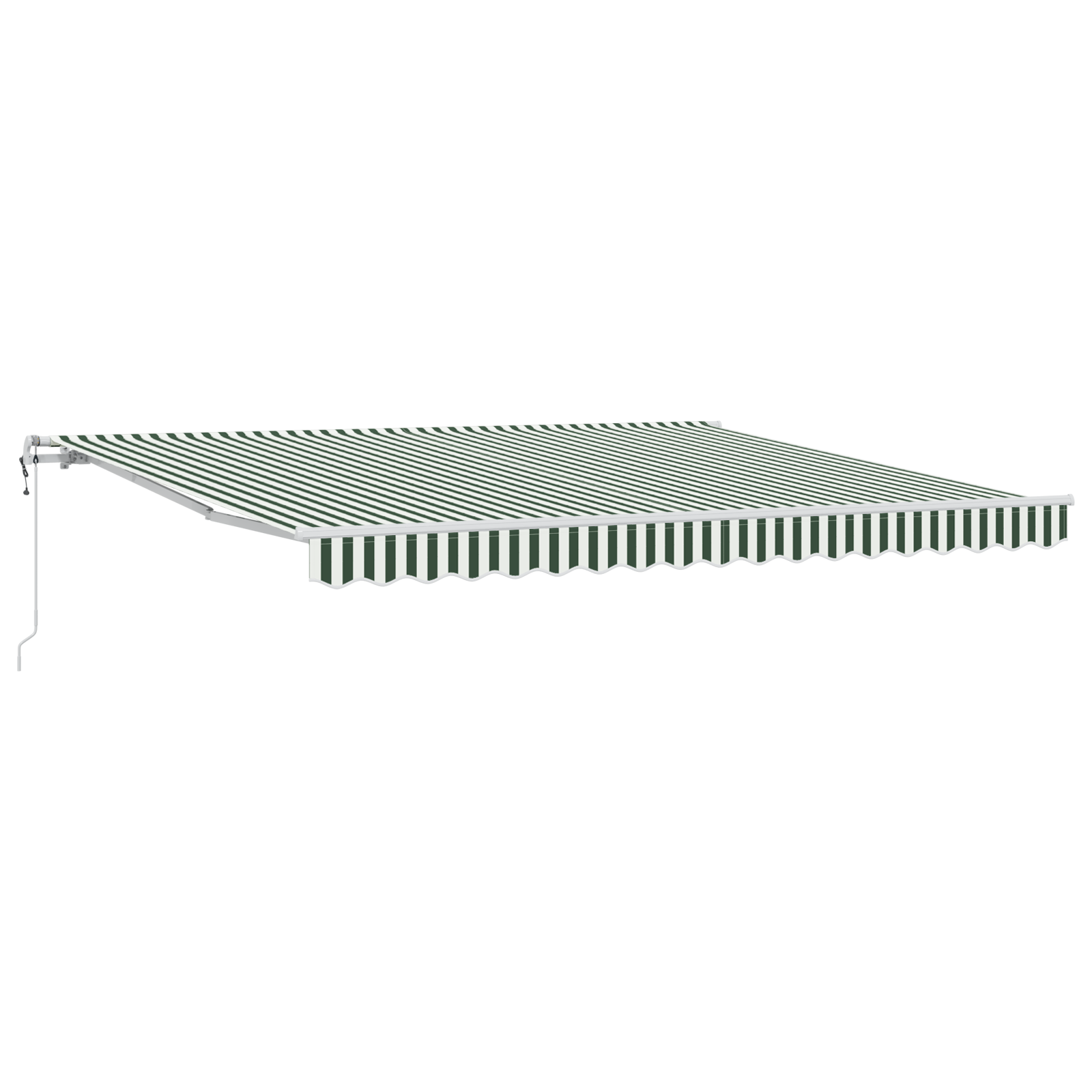 Automatic Retractable Awning Green and White 400x300 cm - Image 2