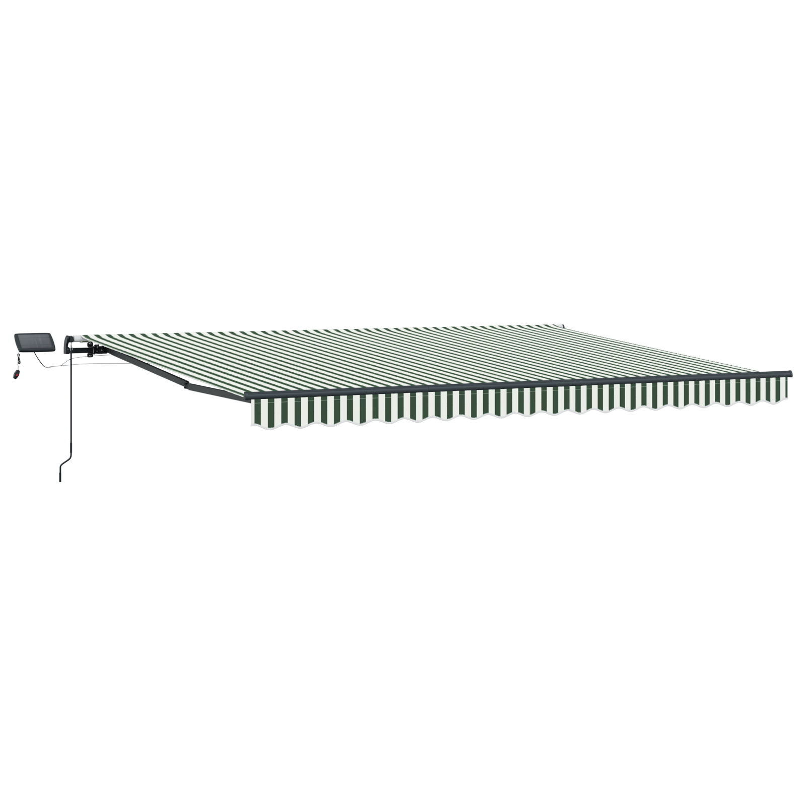 Manual Retractable Awning with LED Green and White 400x300 cm - Image 4