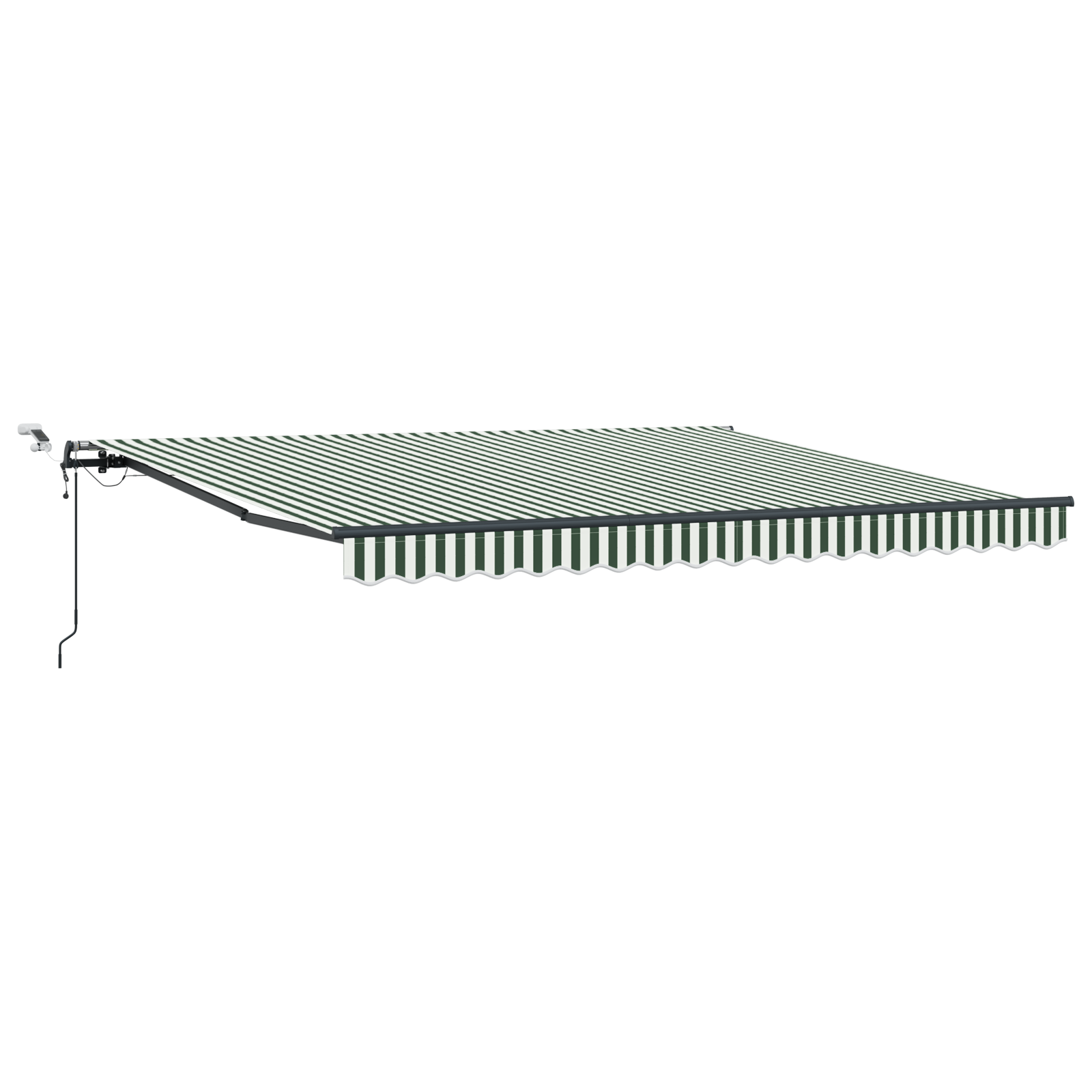 Automatic Retractable Awning with LED Green and White 400x300 cm - Image 2