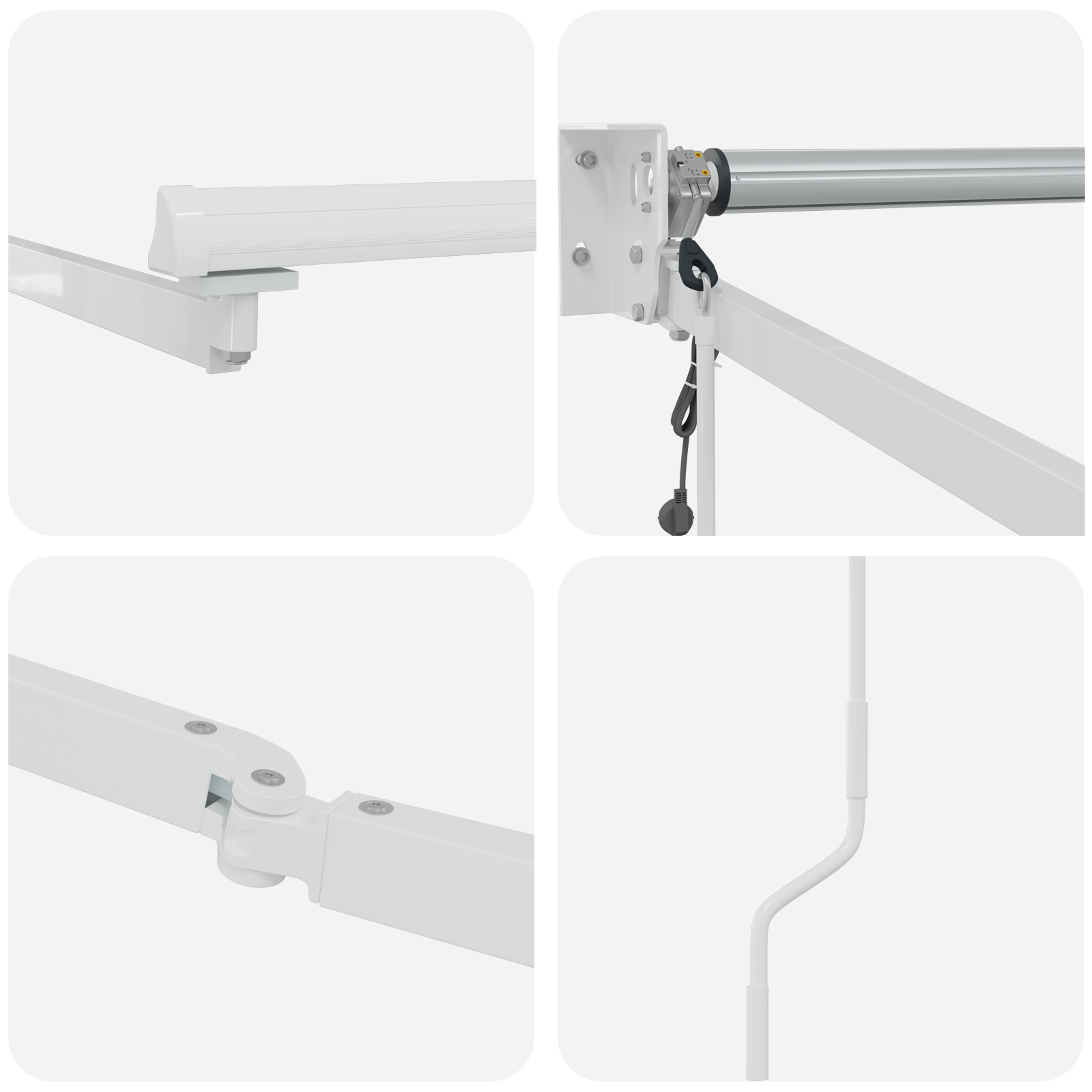 Manual Retractable Awning with LED Yellow and Orange 400x350 cm - Image 10