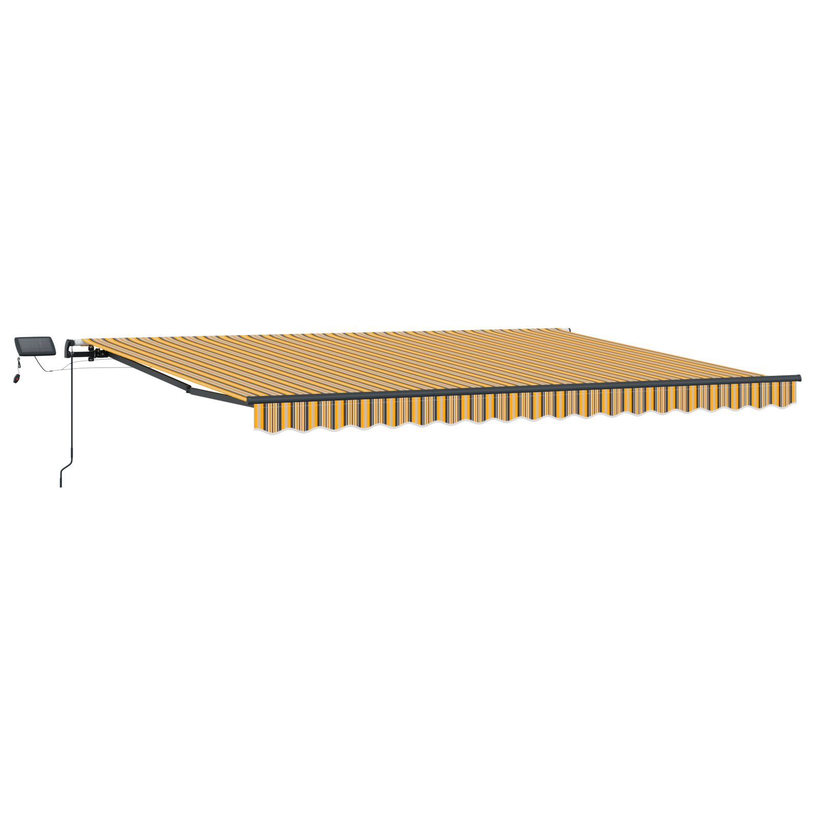 Uitschuifbare luifel Meerkleurig 400 × 350 cm Stof en Aluminium