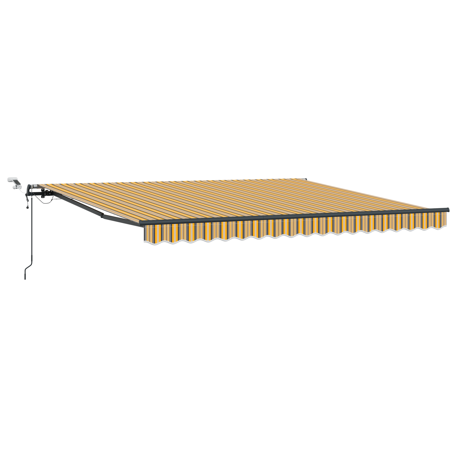 Uitschuifbare luifel Meerkleurig 400 × 350 cm Polyester