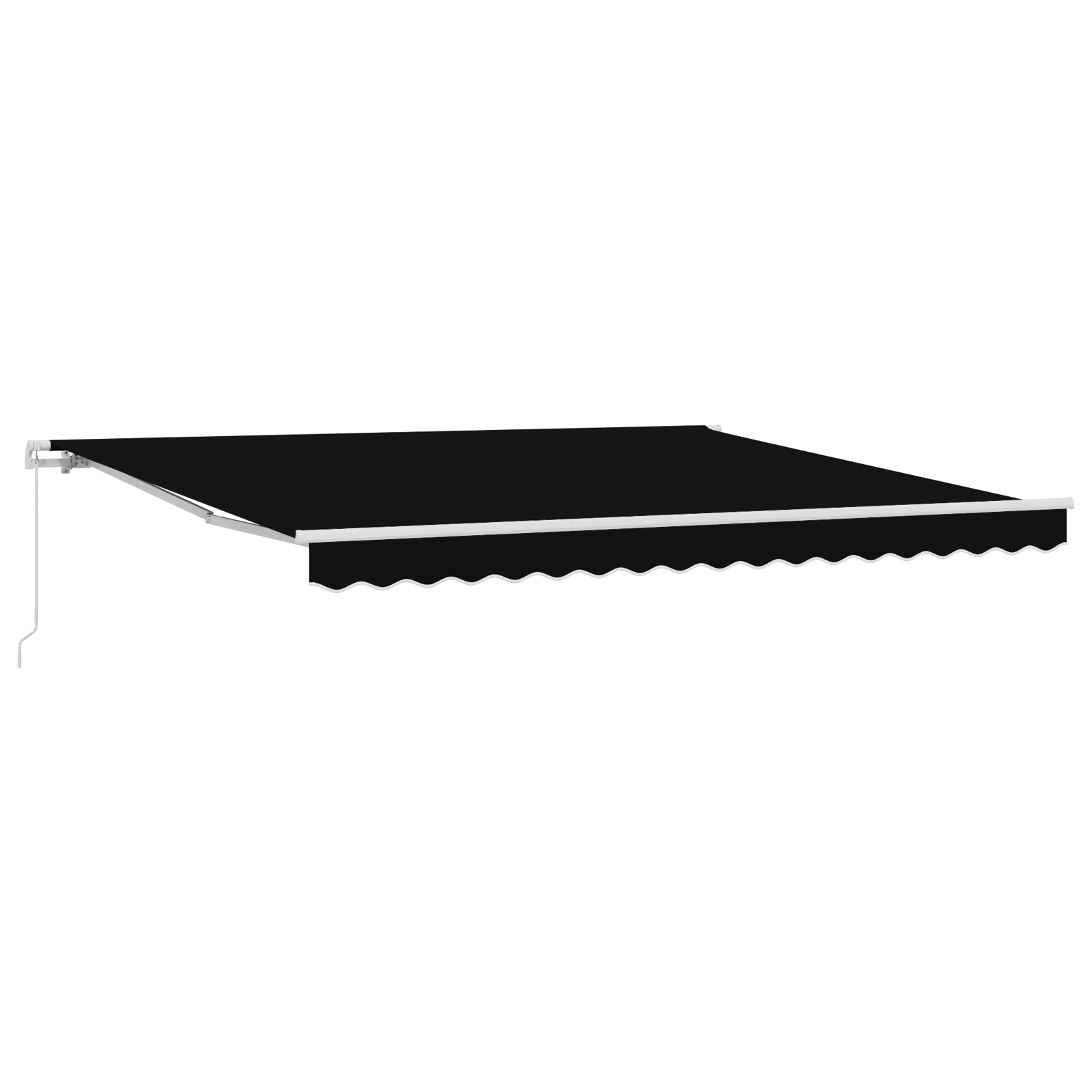 Manual Retractable Awning Black 400x350 cm - Image 2