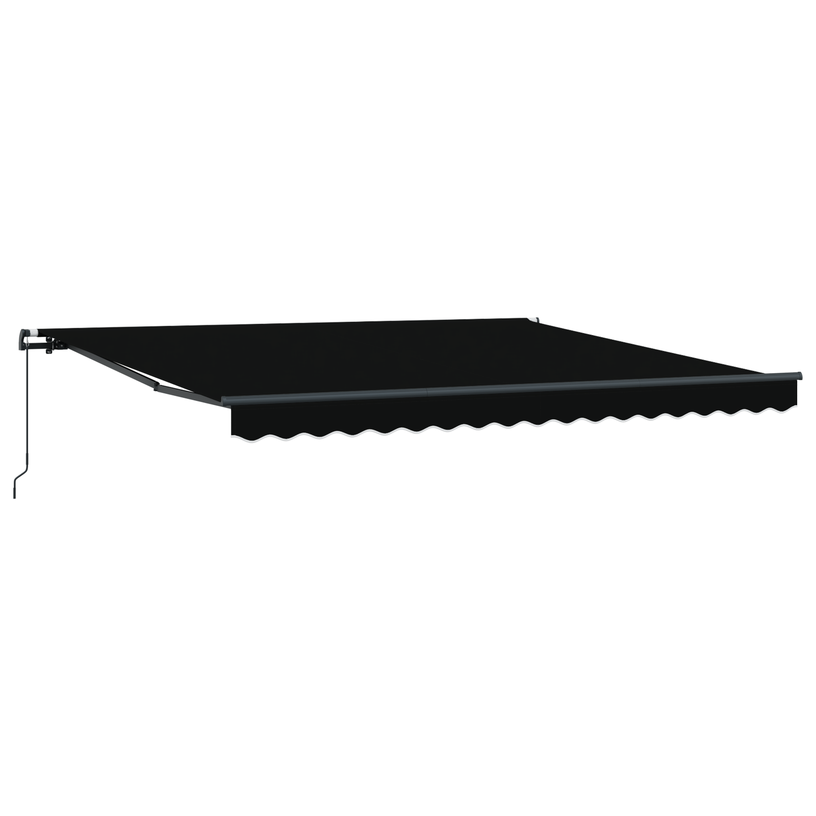 Manual Retractable Awning Black 400x350 cm - Image 5