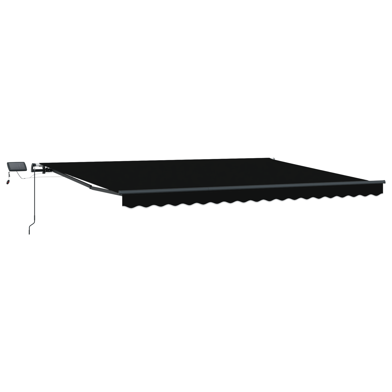 Manual Retractable Awning with LED Black 400x350 cm - Image 4