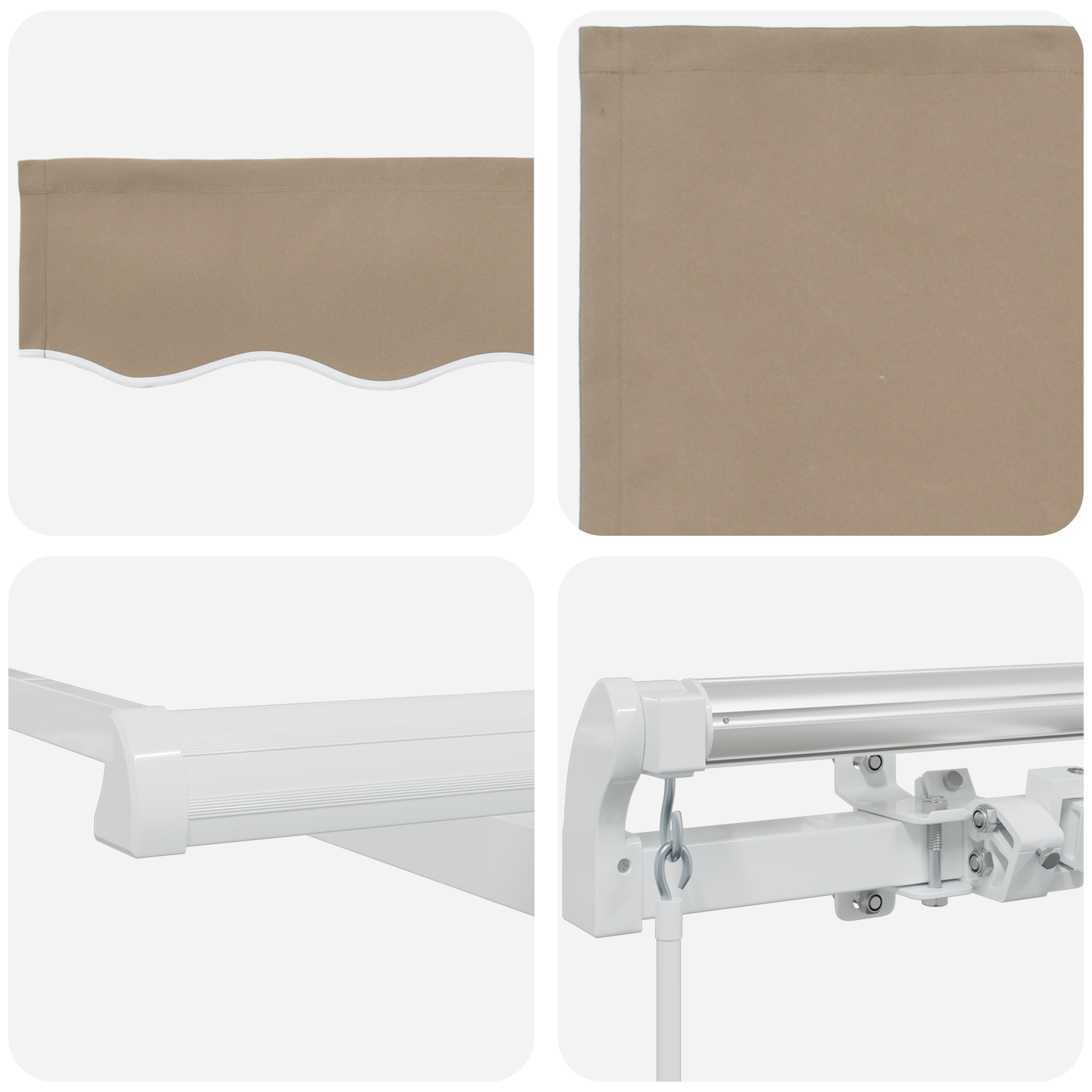 Manual Retractable Awning Beige 3x2.5m - Image 8