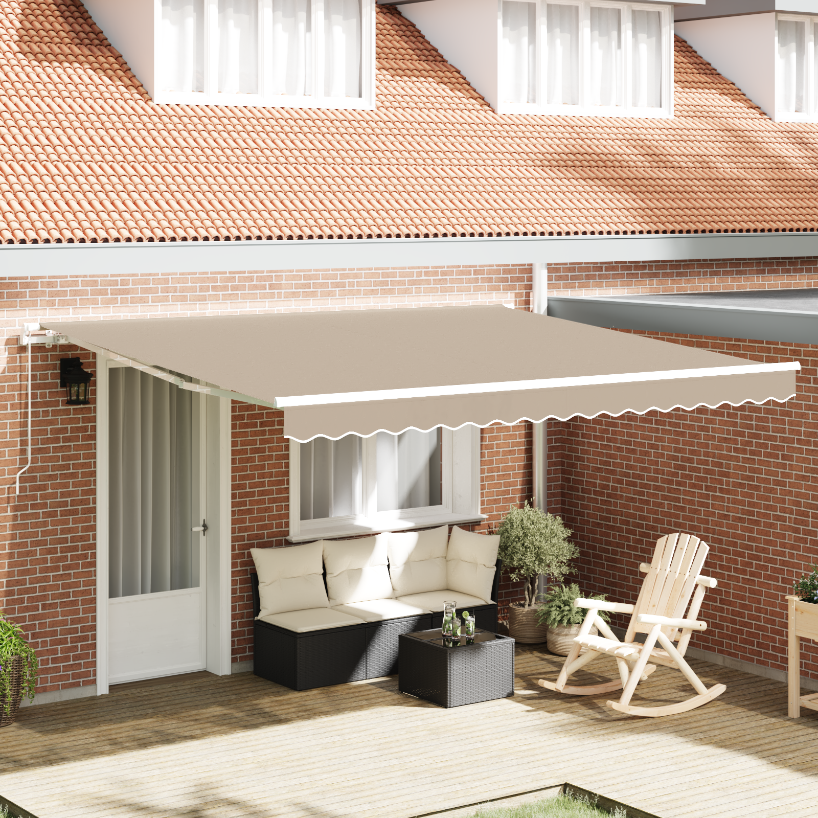 Handmatige Inklapbare Luifel Beige 3×2.5m