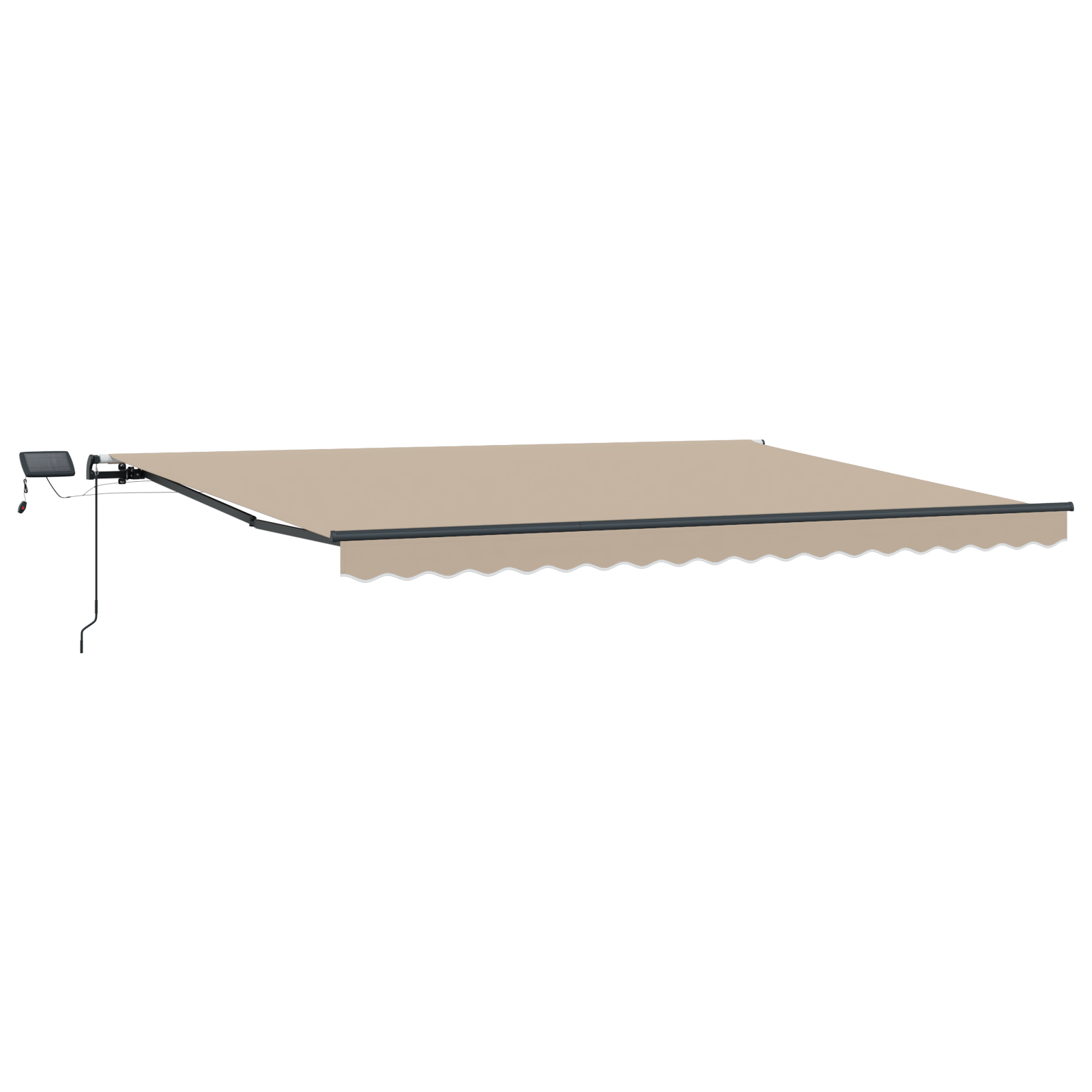 Manual Retractable Awning with LED Beige 400x350 cm - Image 4