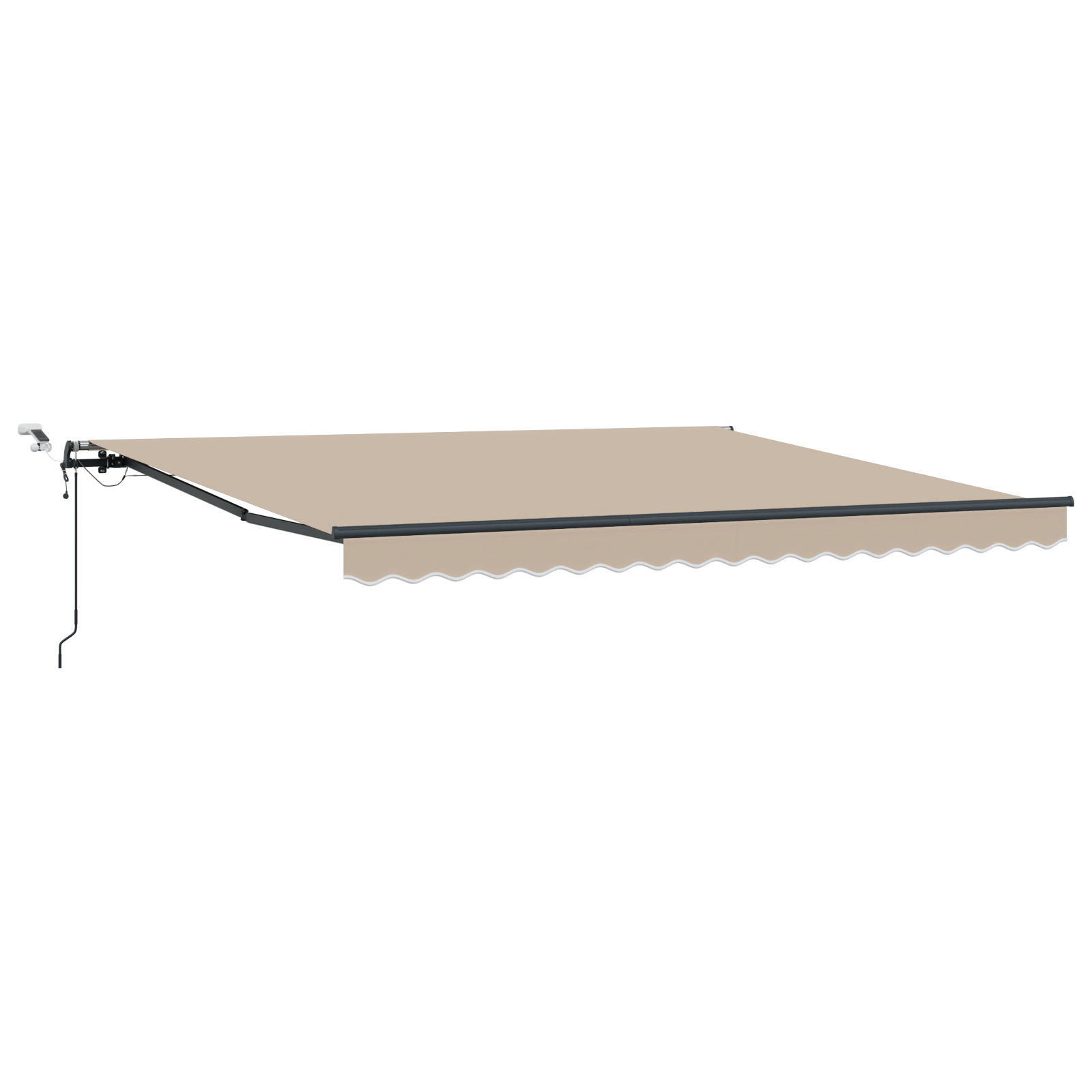 Automatic Retractable Awning with LED Beige 400x350 cm - Image 2