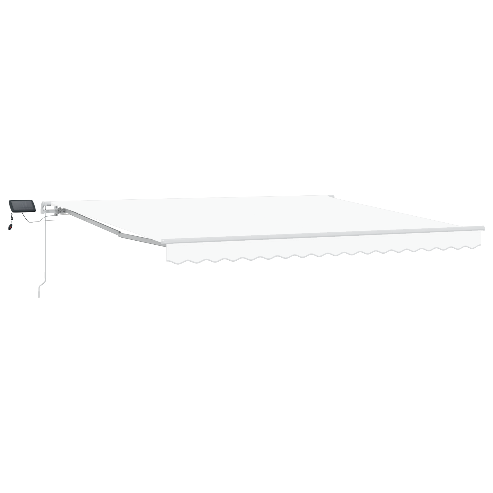 Manual Retractable Awning with LED White 400x350 cm - Image 2