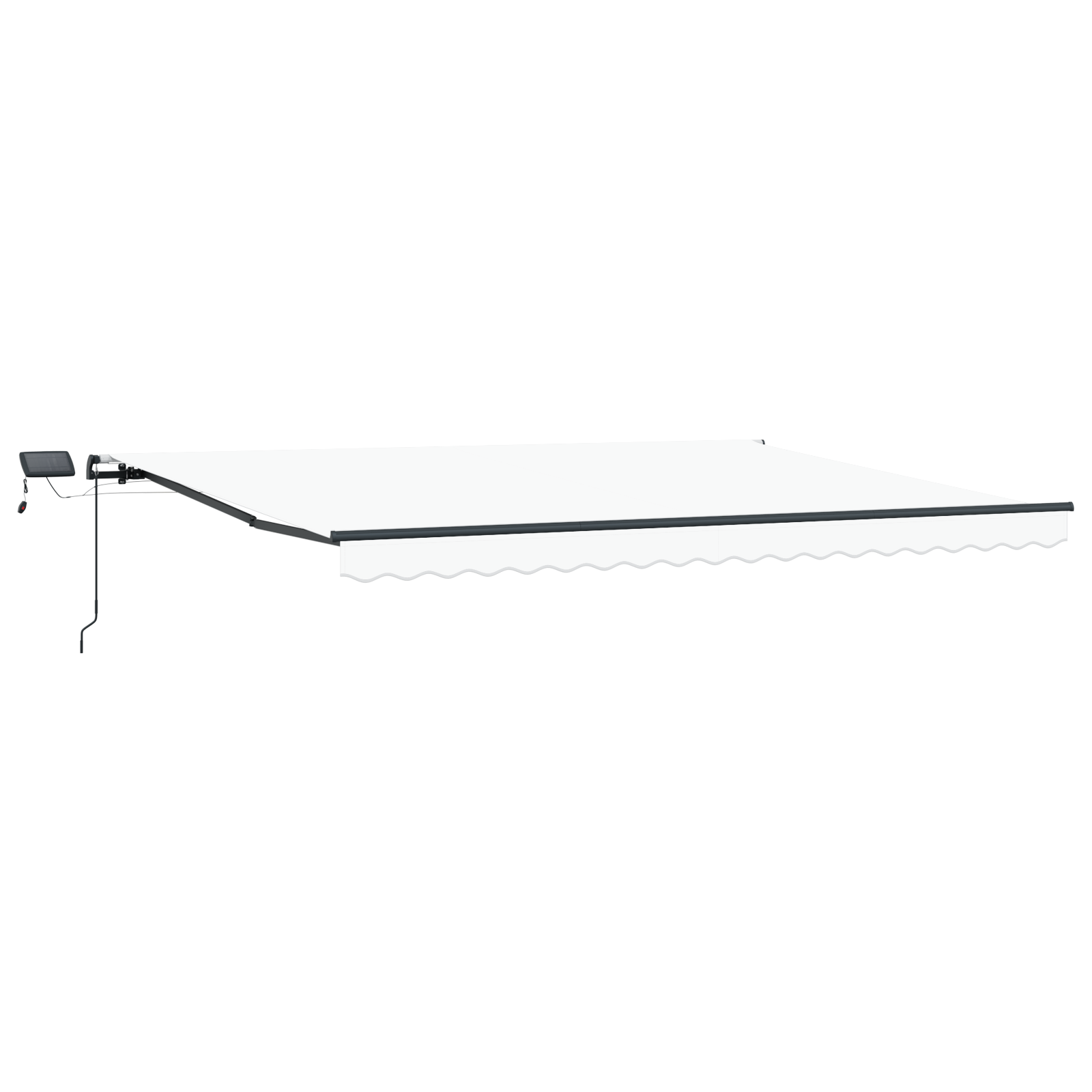 Manual Retractable Awning with LED White 400x350 cm - Image 4