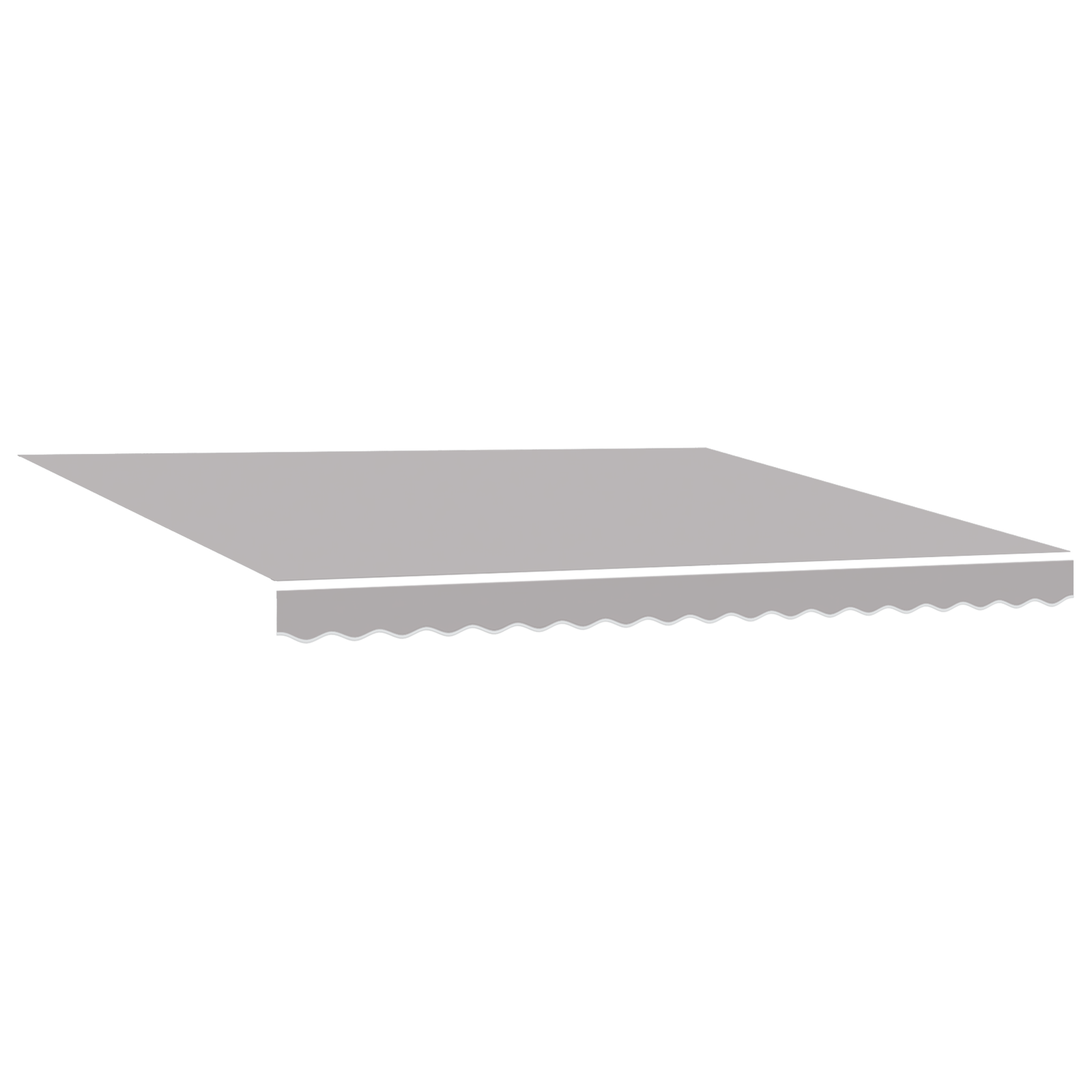 Manual Retractable Awning Light Grey 400x350 cm - Image 2