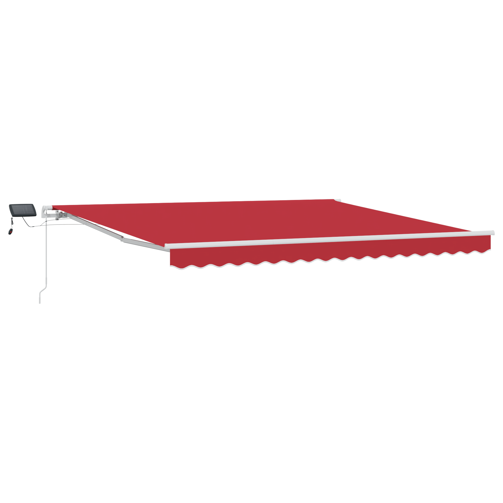 Manual Retractable Awning with LED Red 400x350 cm - Image 2