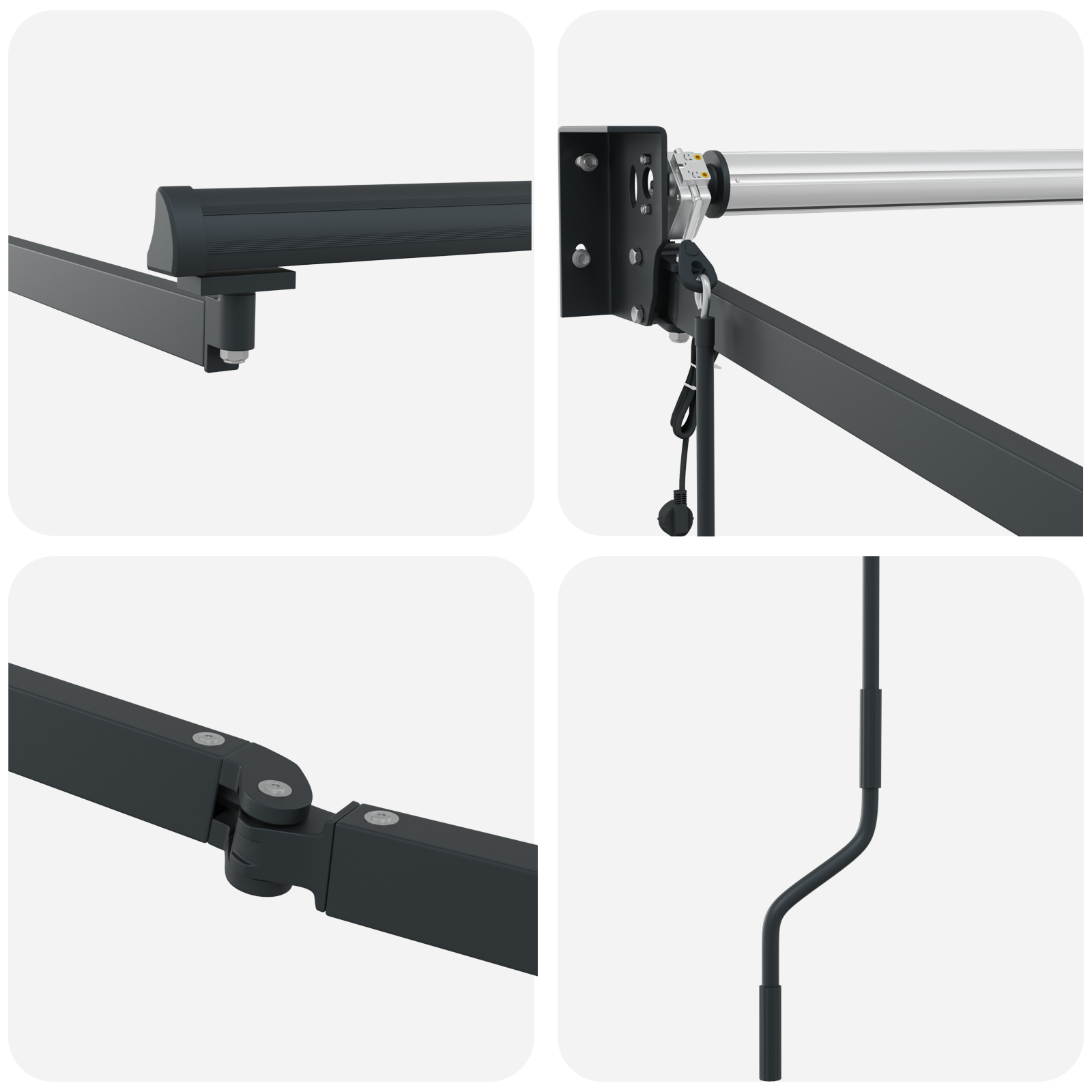 Automatic Retractable Awning with LED Green and White 400x350 cm - Image 10