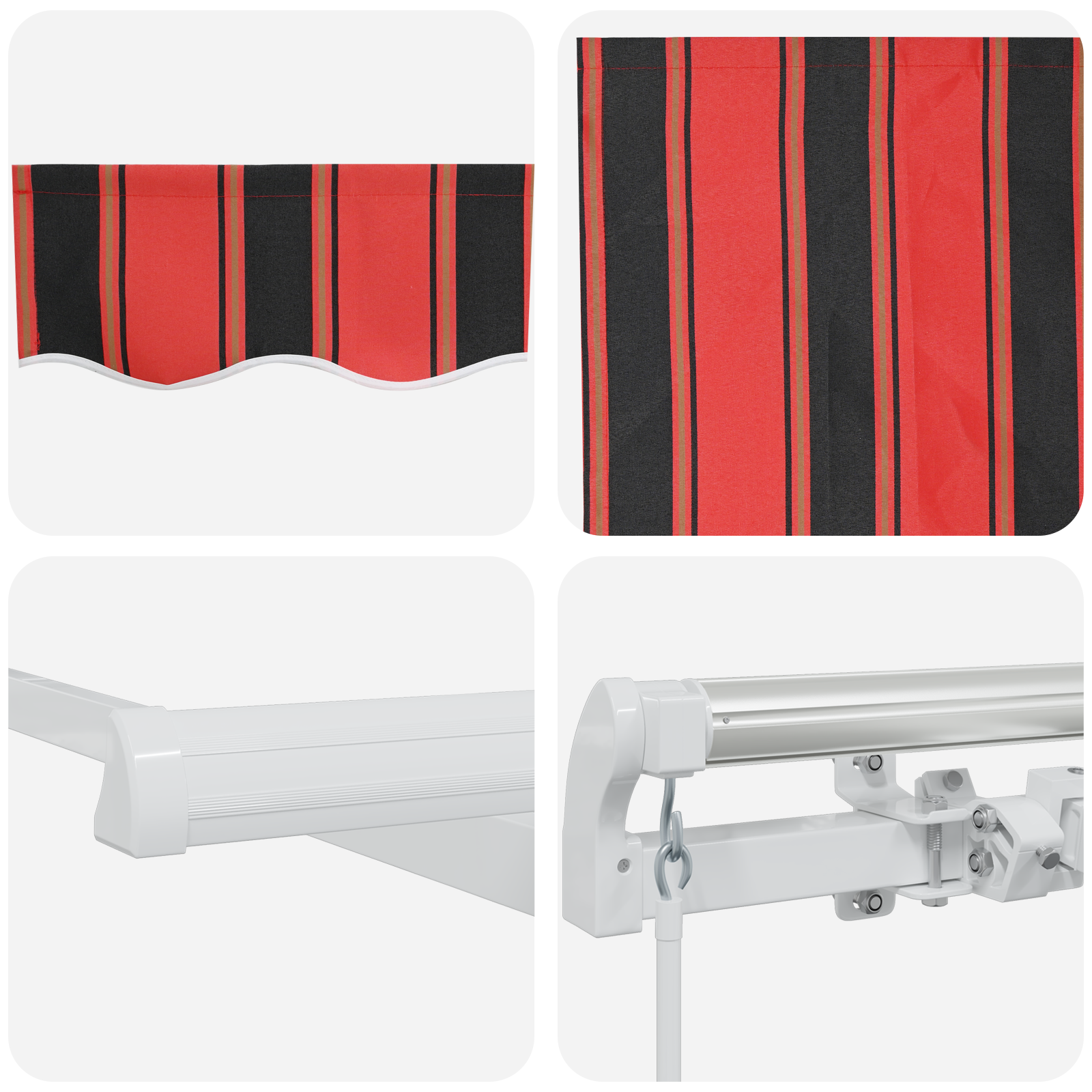 Handmatige Uittrekbare Luifel Oranje en Bruin 450x300 cm image 8