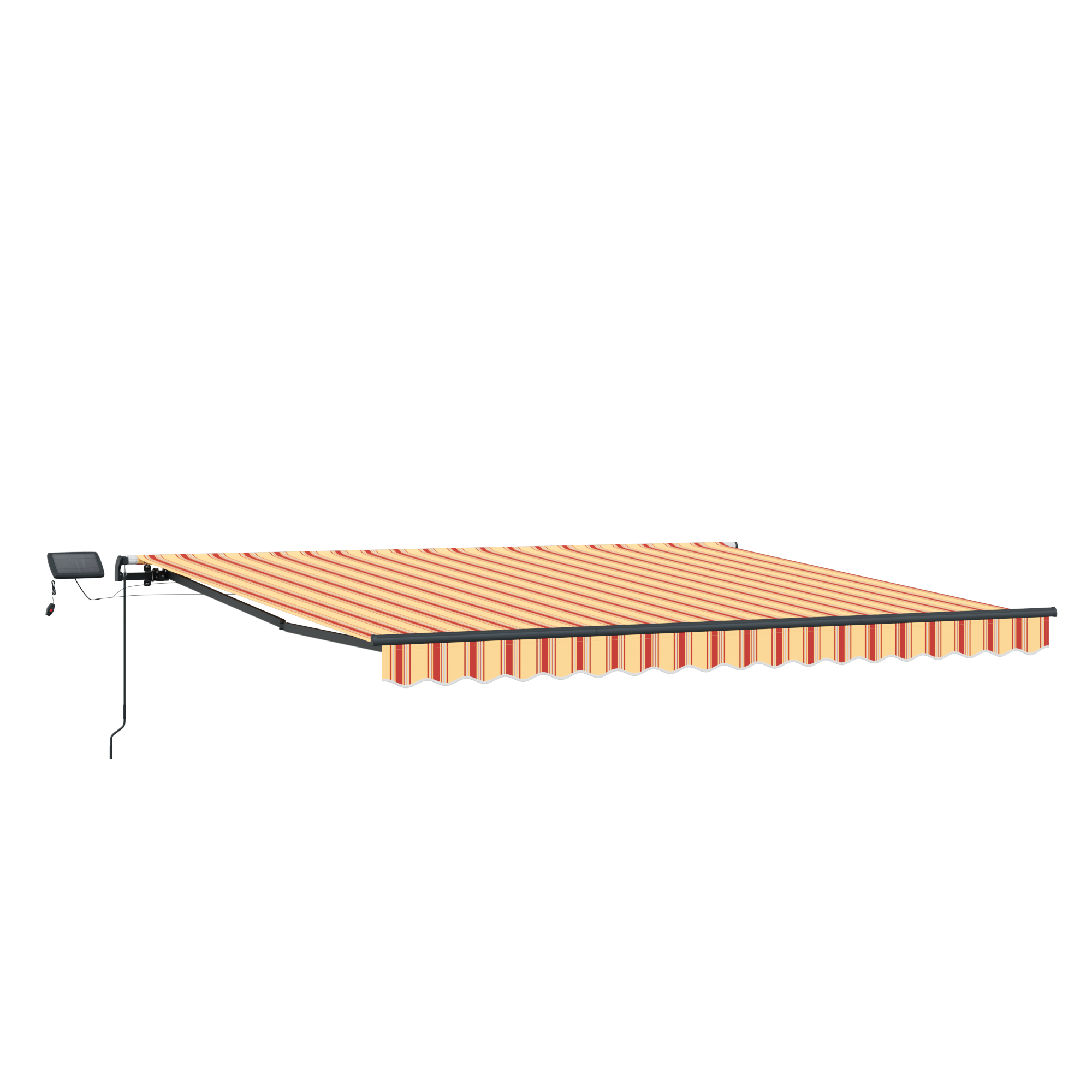 Uitschuifbare luifel Geel en Oranje 450 × 300 cm