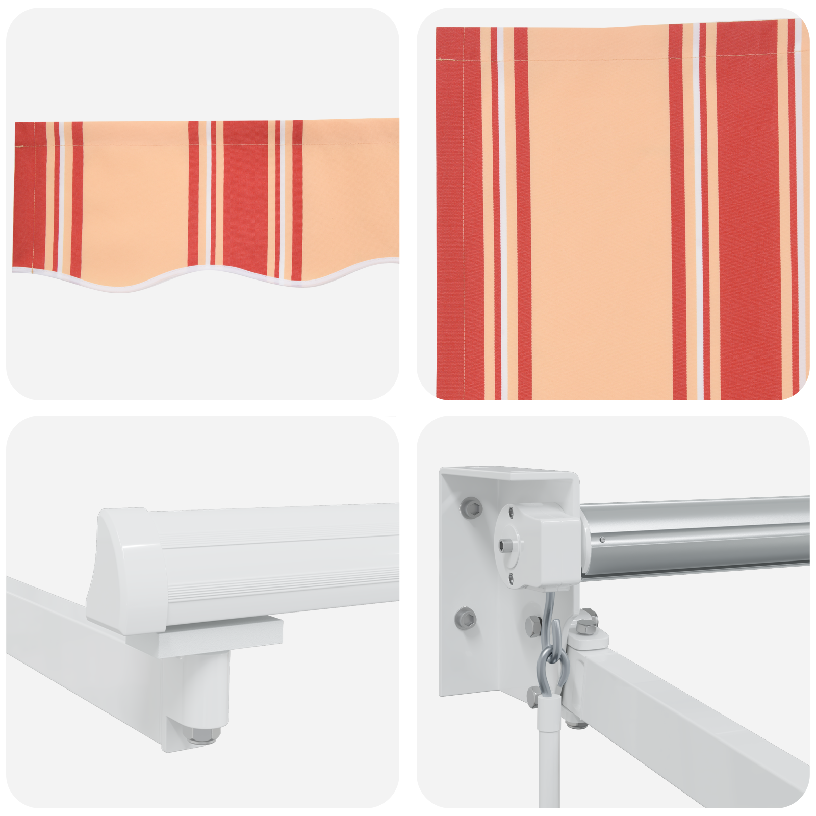 Manual Retractable Awning Yellow and Orange 450x300 cm - Image 8