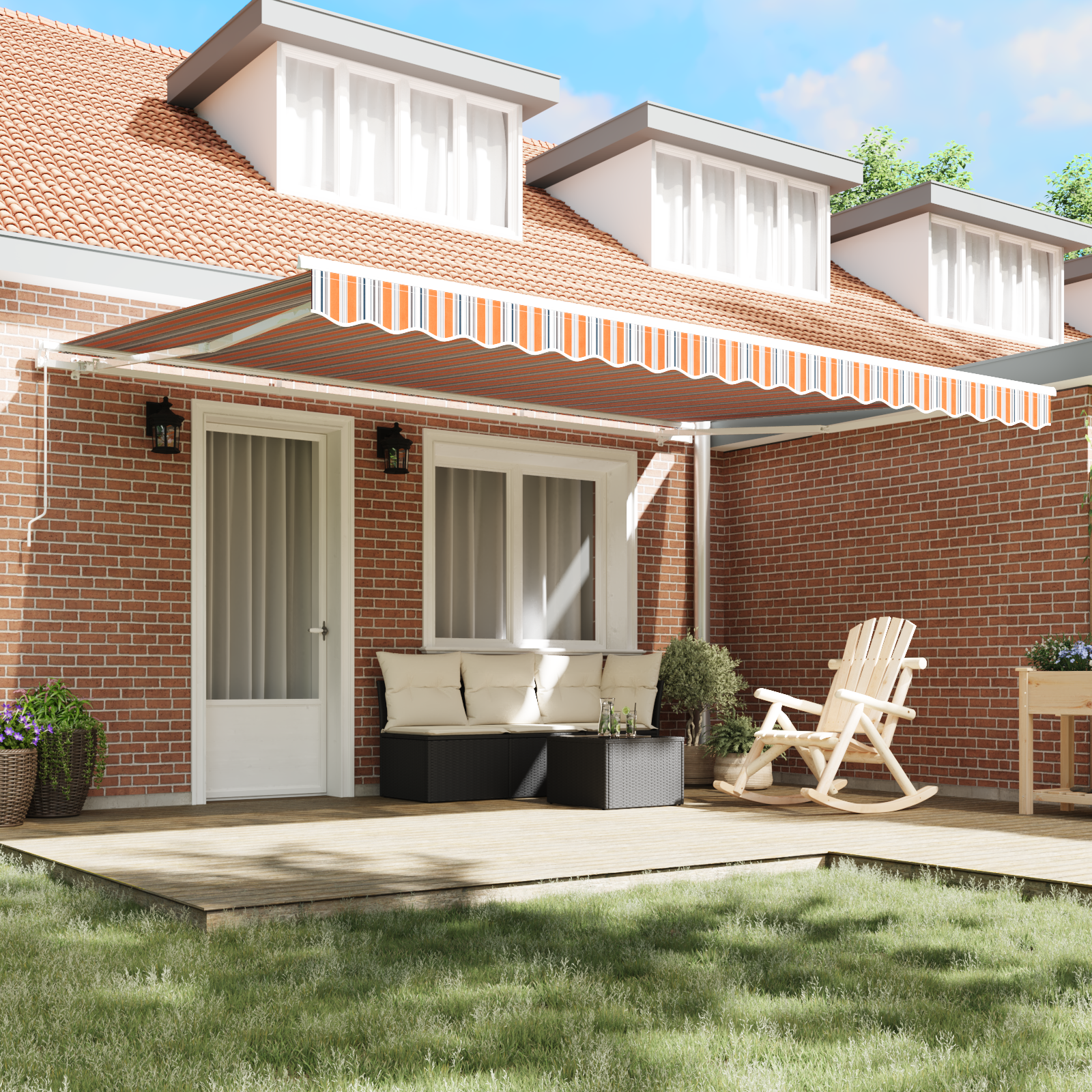 Inklapbaar Zonnescherm Multikleur 450 × 300 cm image 3