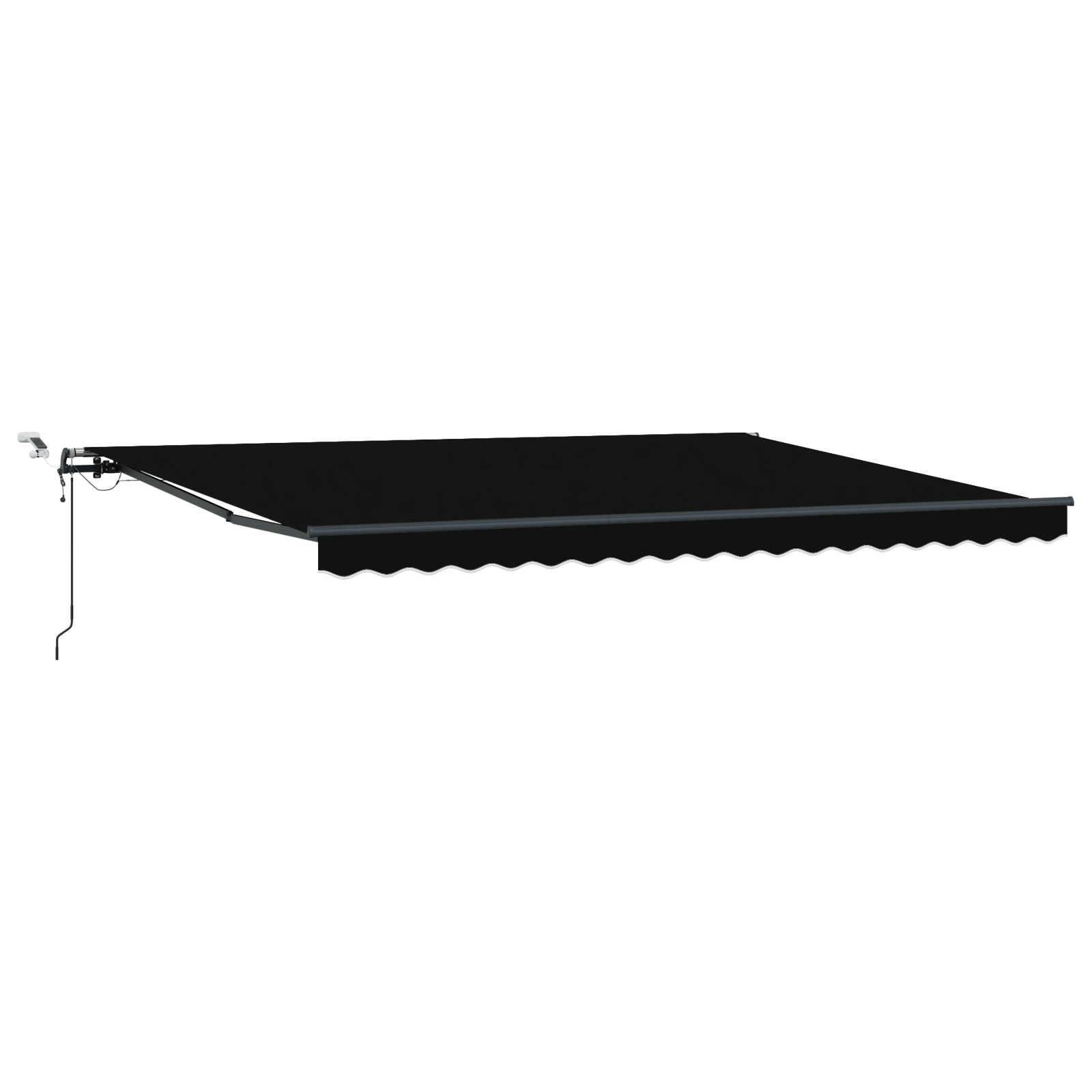 Automatic Retractable Awning with LED Black 450x300 cm - Image 2