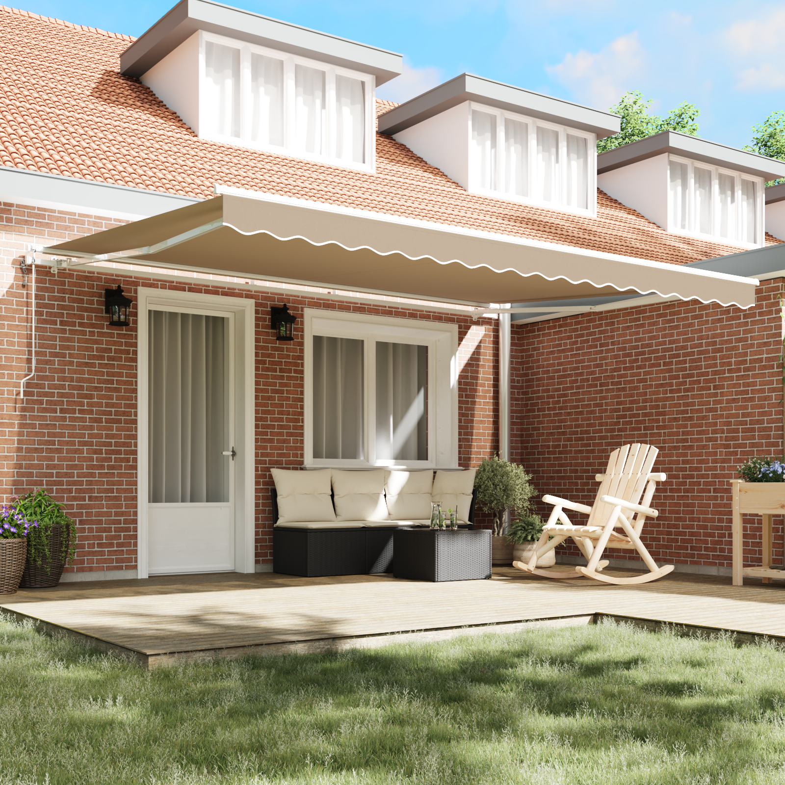 Automatic Retractable Awning Beige 450x300 cm - Image 3