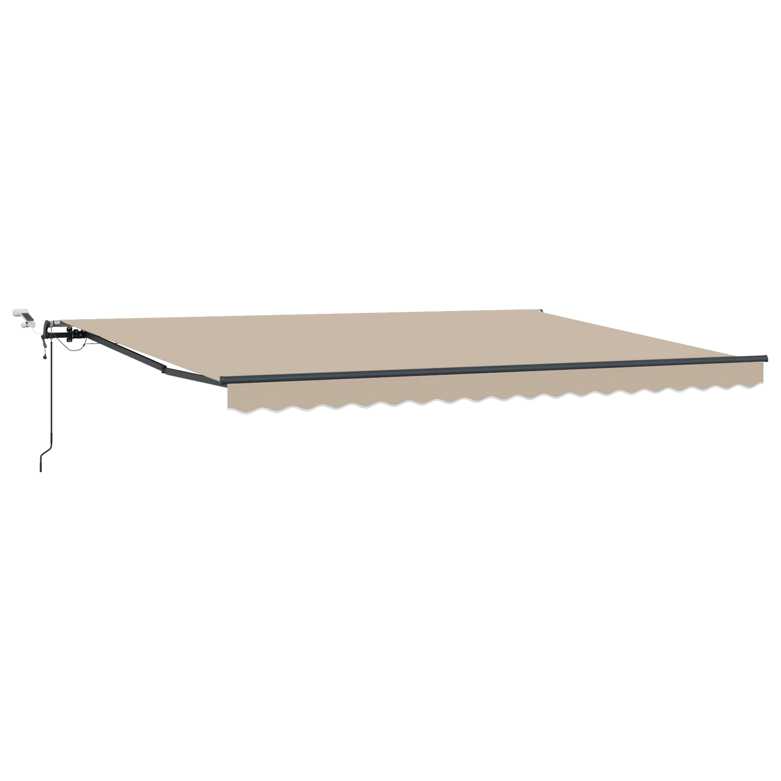 Automatic Retractable Awning with LED Beige 450x300 cm - Image 2