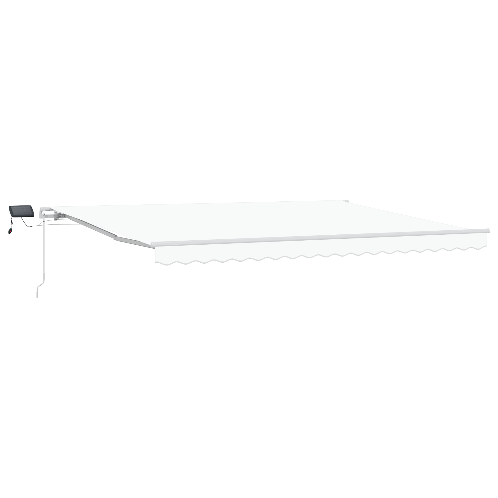 Manual Retractable Awning with LED White 450x300 cm - Image 2