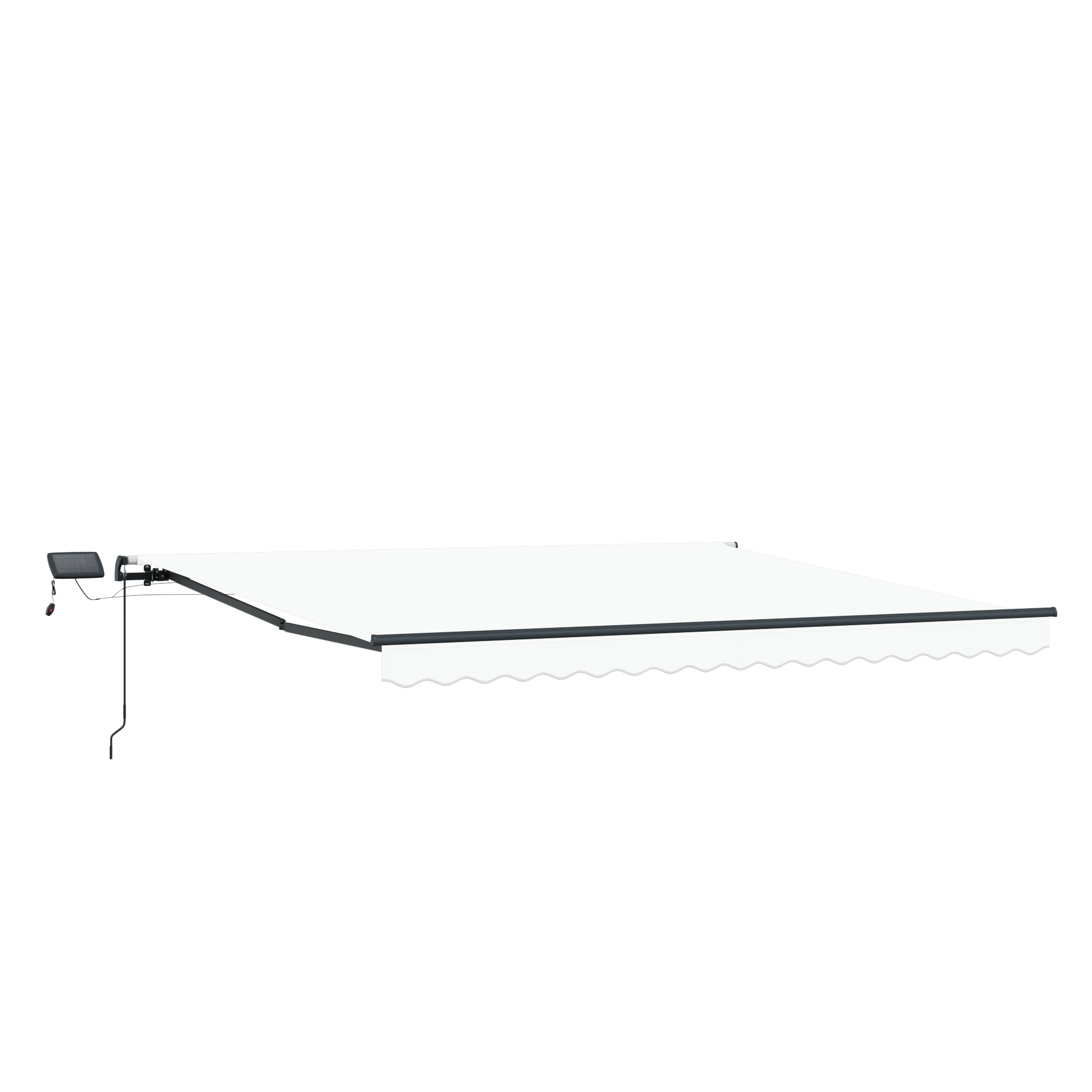 Manual Retractable Awning with LED White 450x300 cm - Image 4