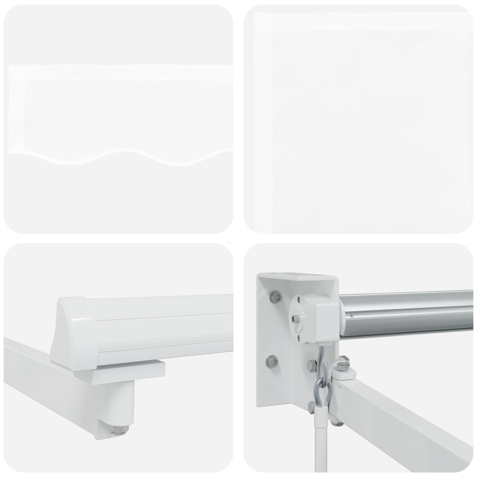 Manual Retractable Awning White 450x300 cm - Image 8