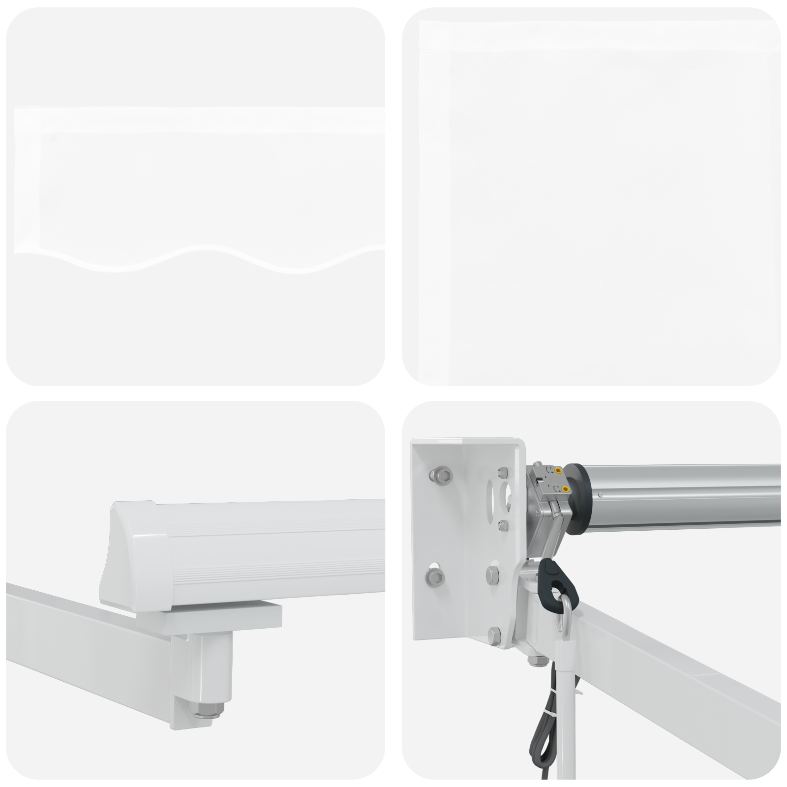 Automatic Retractable Awning White 450x300 cm - Image 8